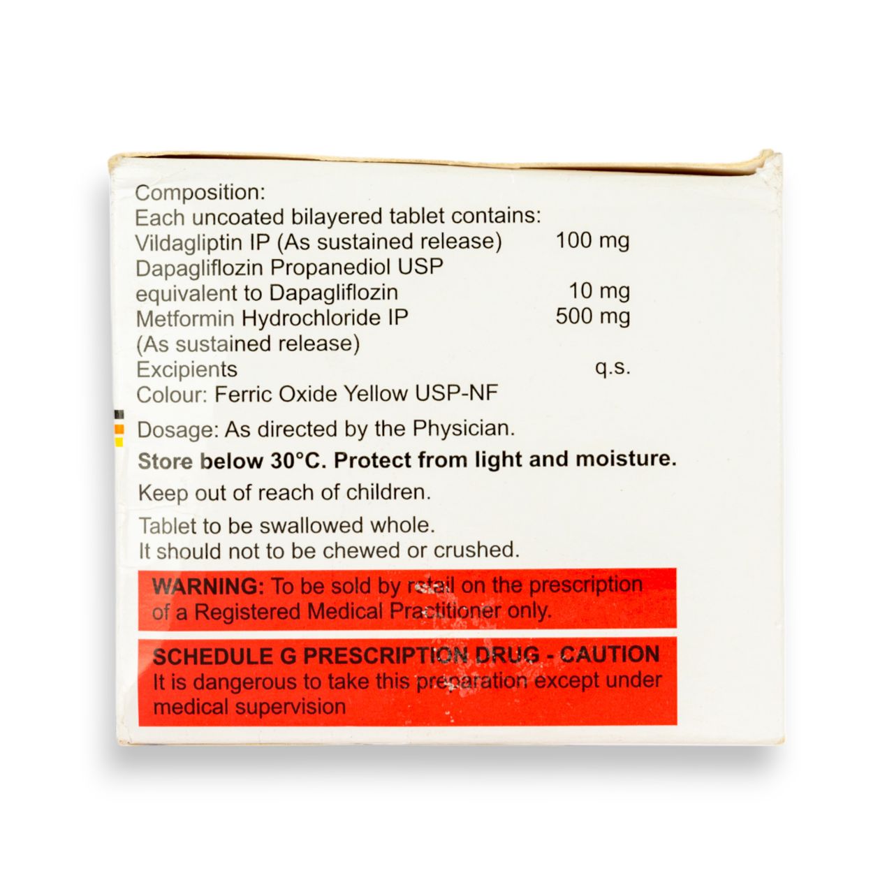 Vylda-DM 100/10/500 Tablets SR
