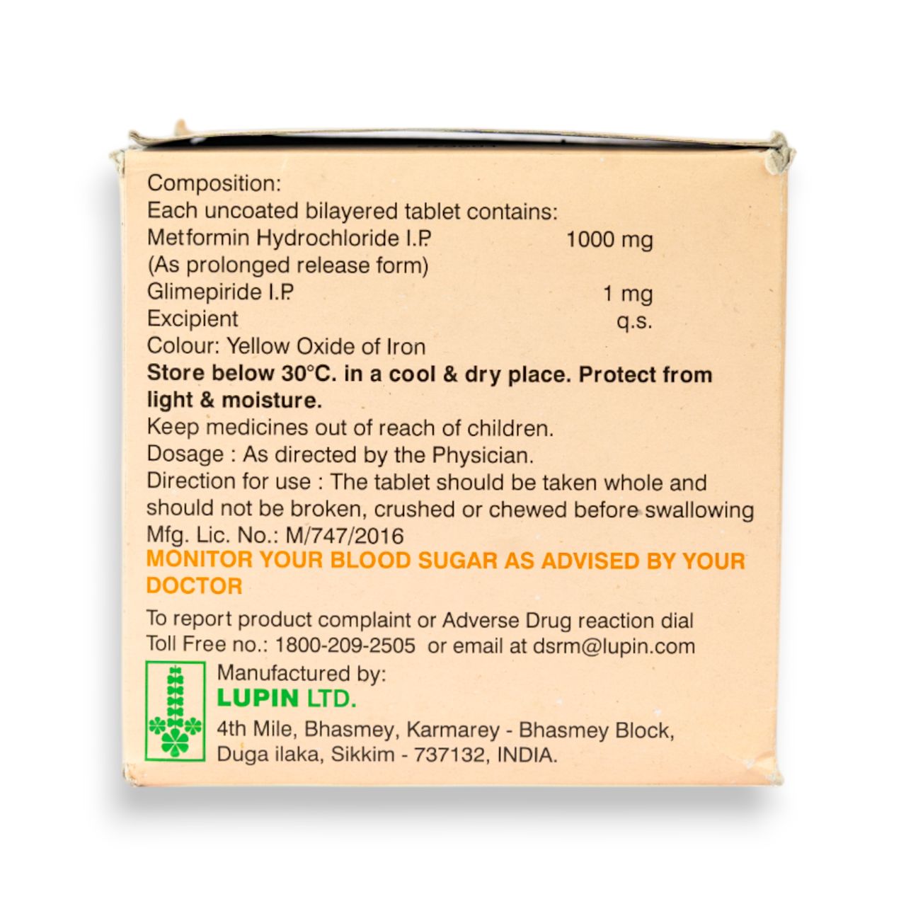 Gluconorm G 1 Forte Tablet PR