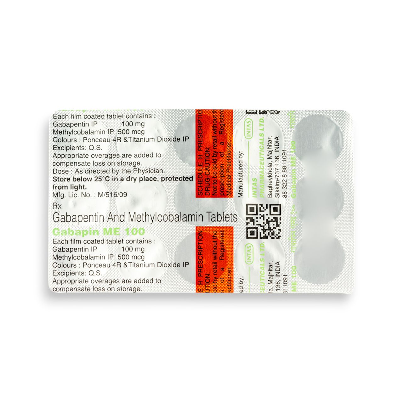 Gabapin ME 100 Tablets