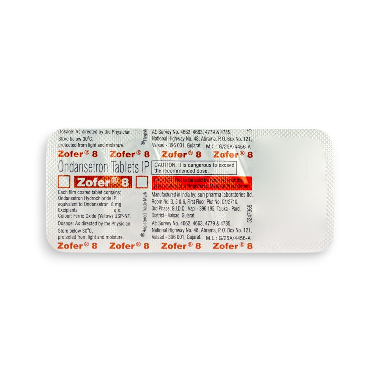 Zofer 8mg Tablets