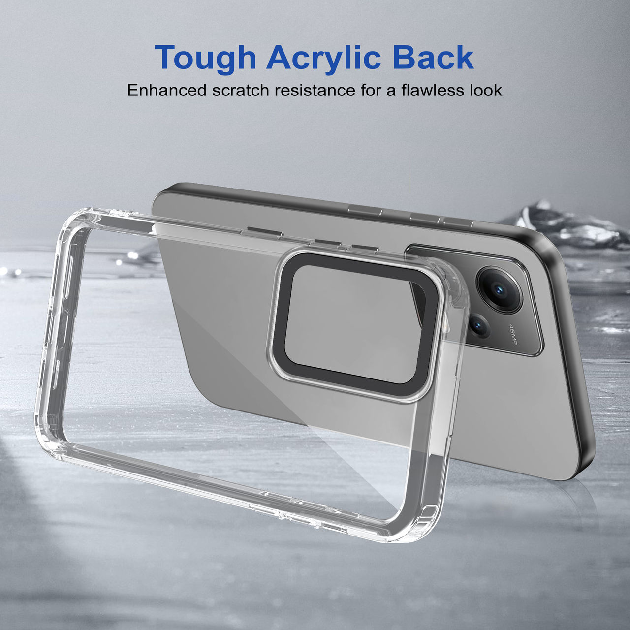 Zapcase Back Cover for Mi Redmi Note 12 Pro 5G | Space-Clear
