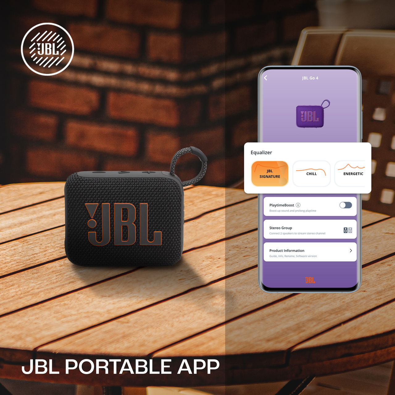 JBL Go 4, Wireless Ultra Portable Bluetooth Speaker (Without Mic, Black)
