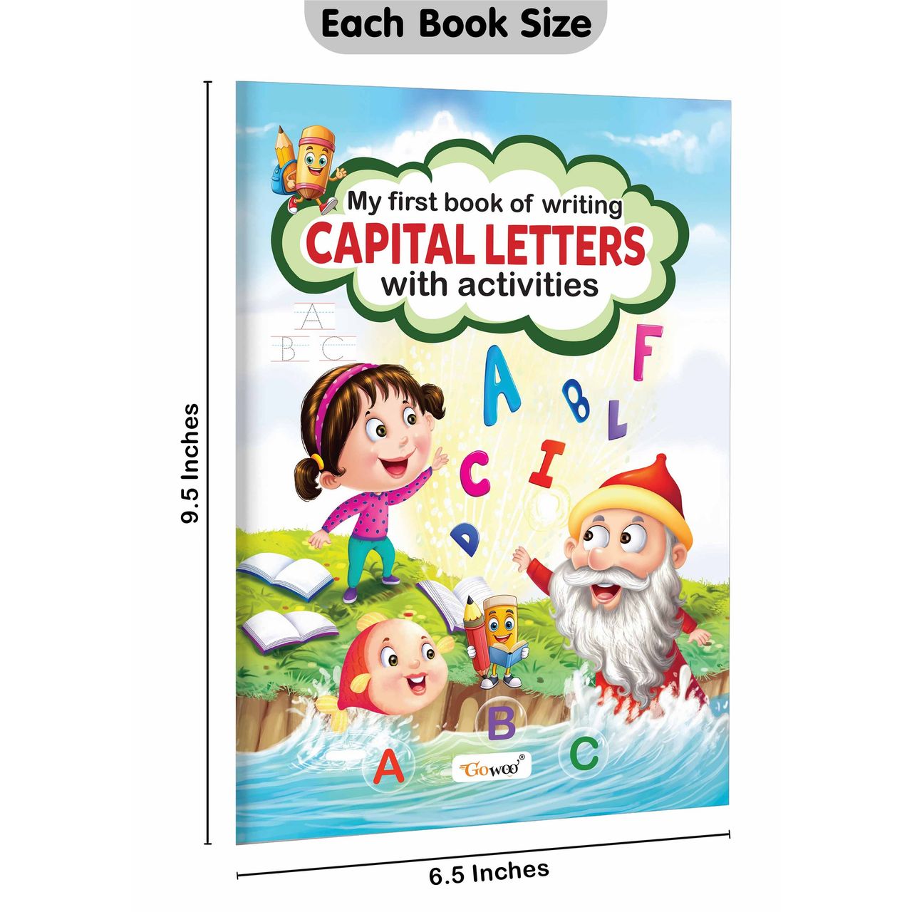 My First Book of Writing Capital Letters | Small Letters & Numbers 1-20 With Activities -Pack of 3