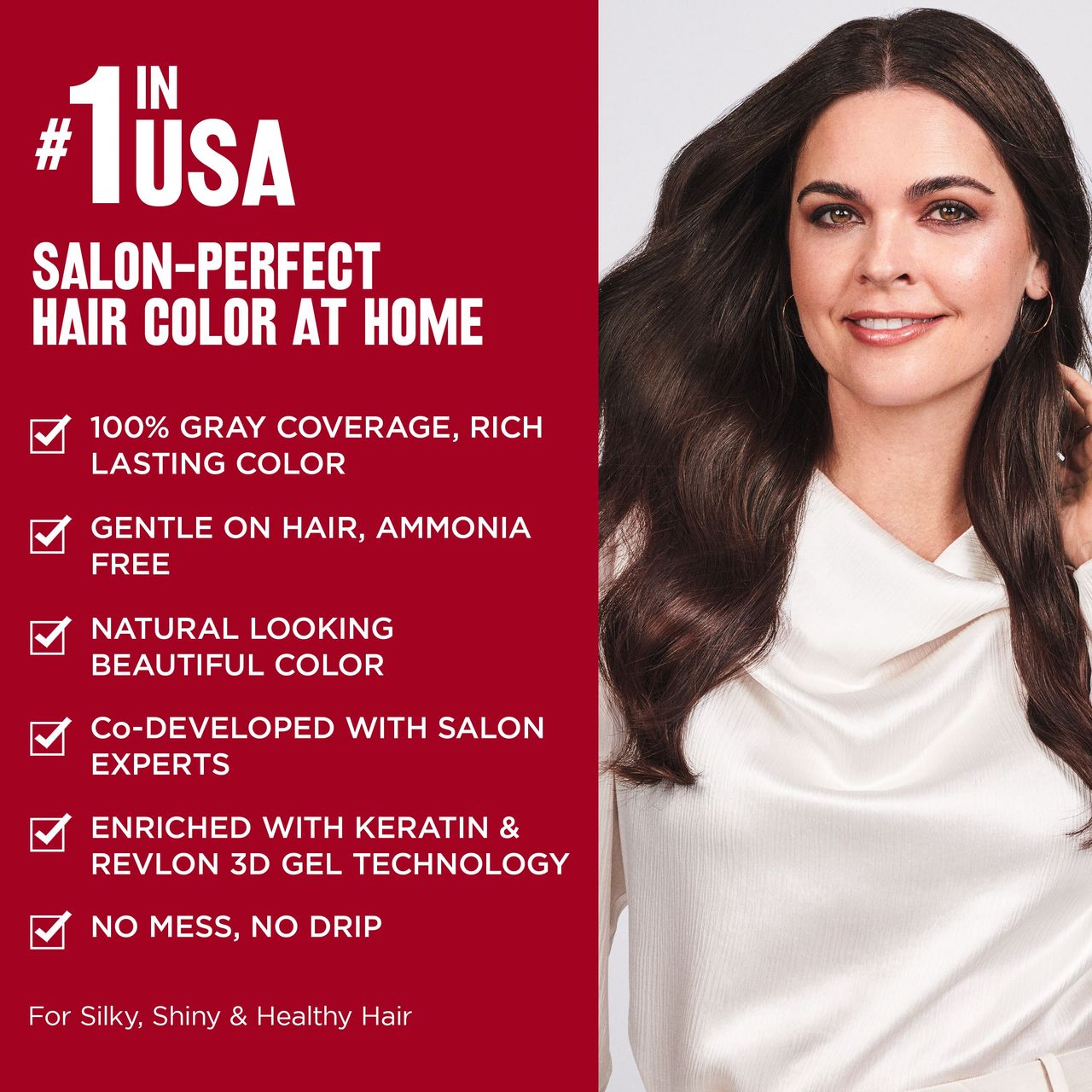 Revlon Color Silk Hair Color With Keratin 3N Dark Brown