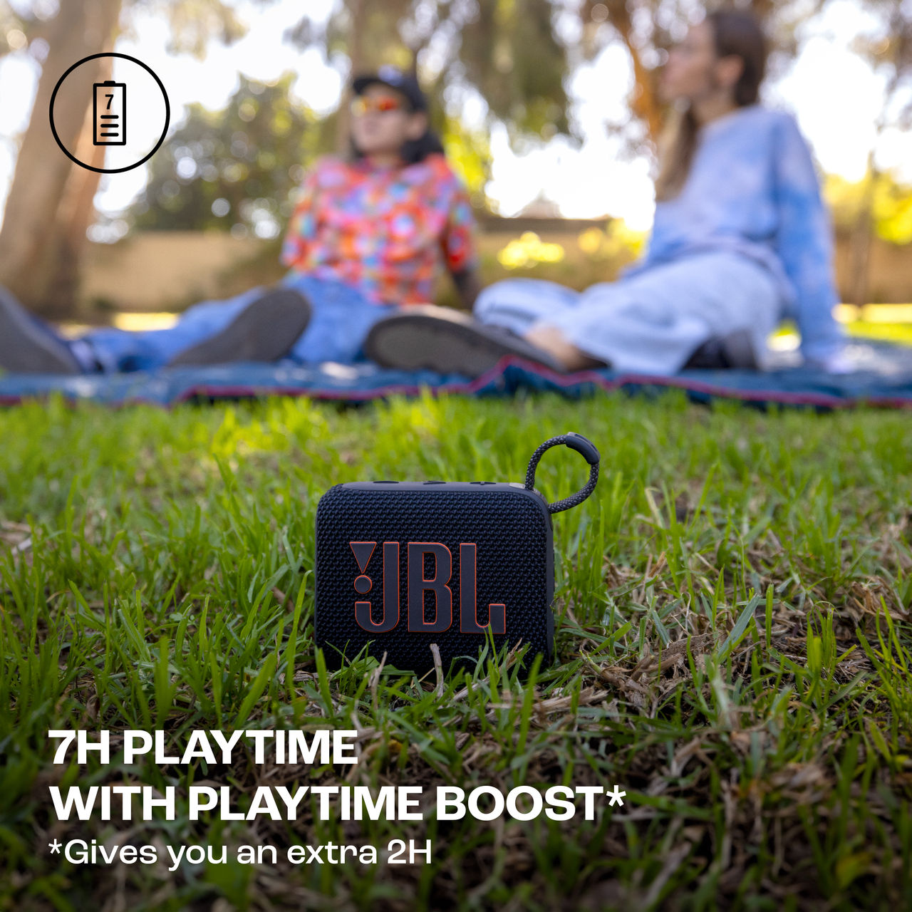 JBL Go 4, Wireless Ultra Portable Bluetooth Speaker (Without Mic, Black)