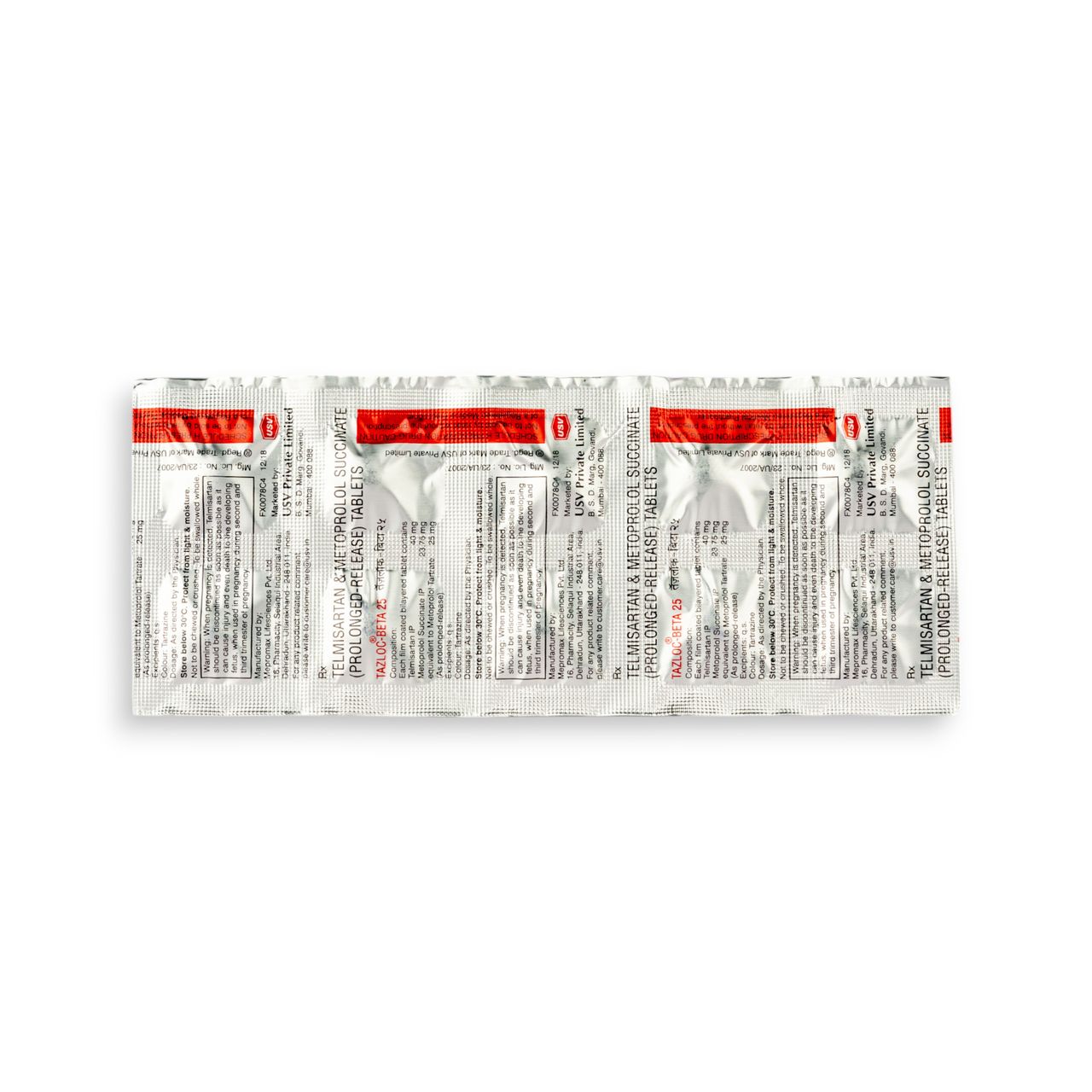 Tazloc-Beta 25 Tablets PR