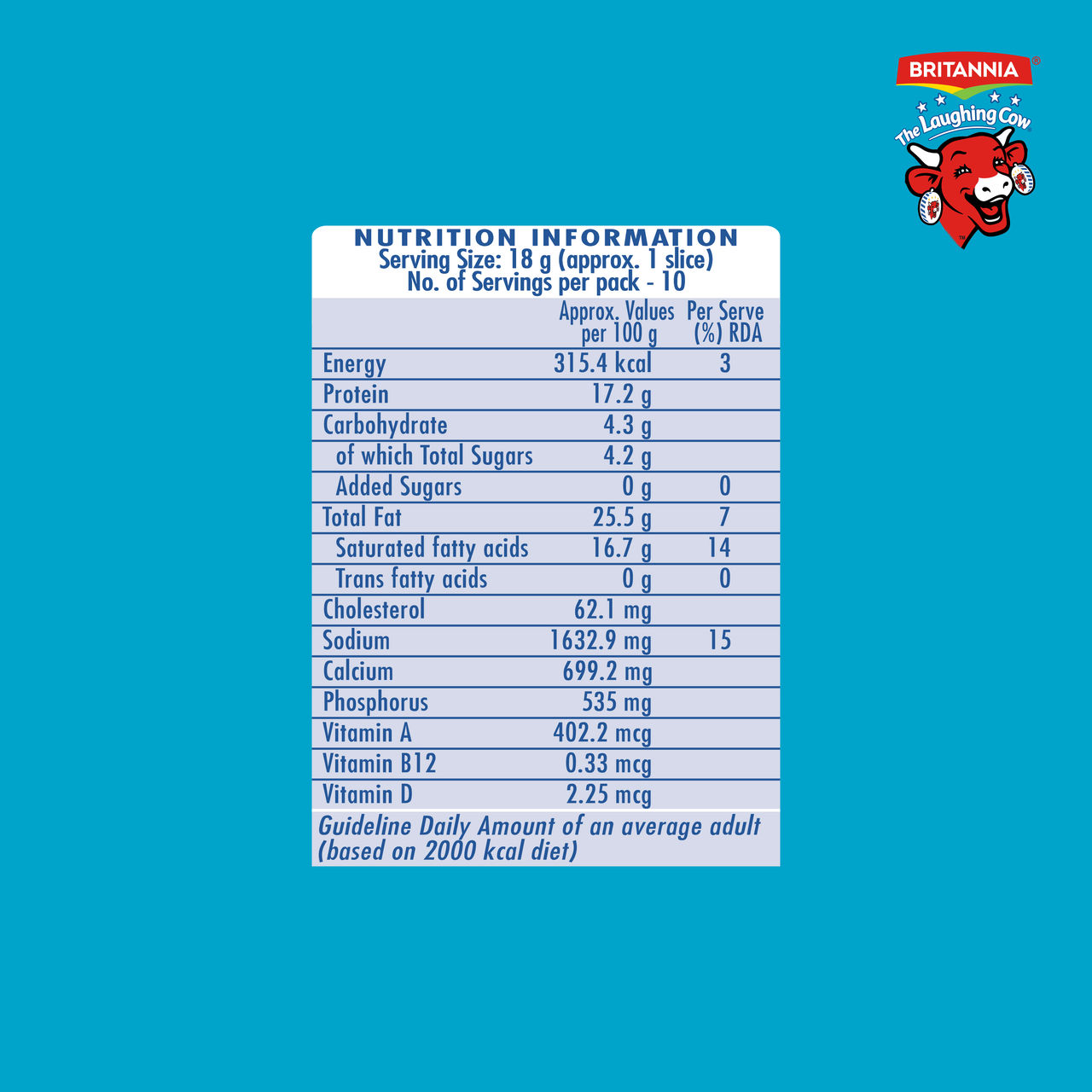 Britannia The Laughing Cow Cheese- Slices 180 g Combo