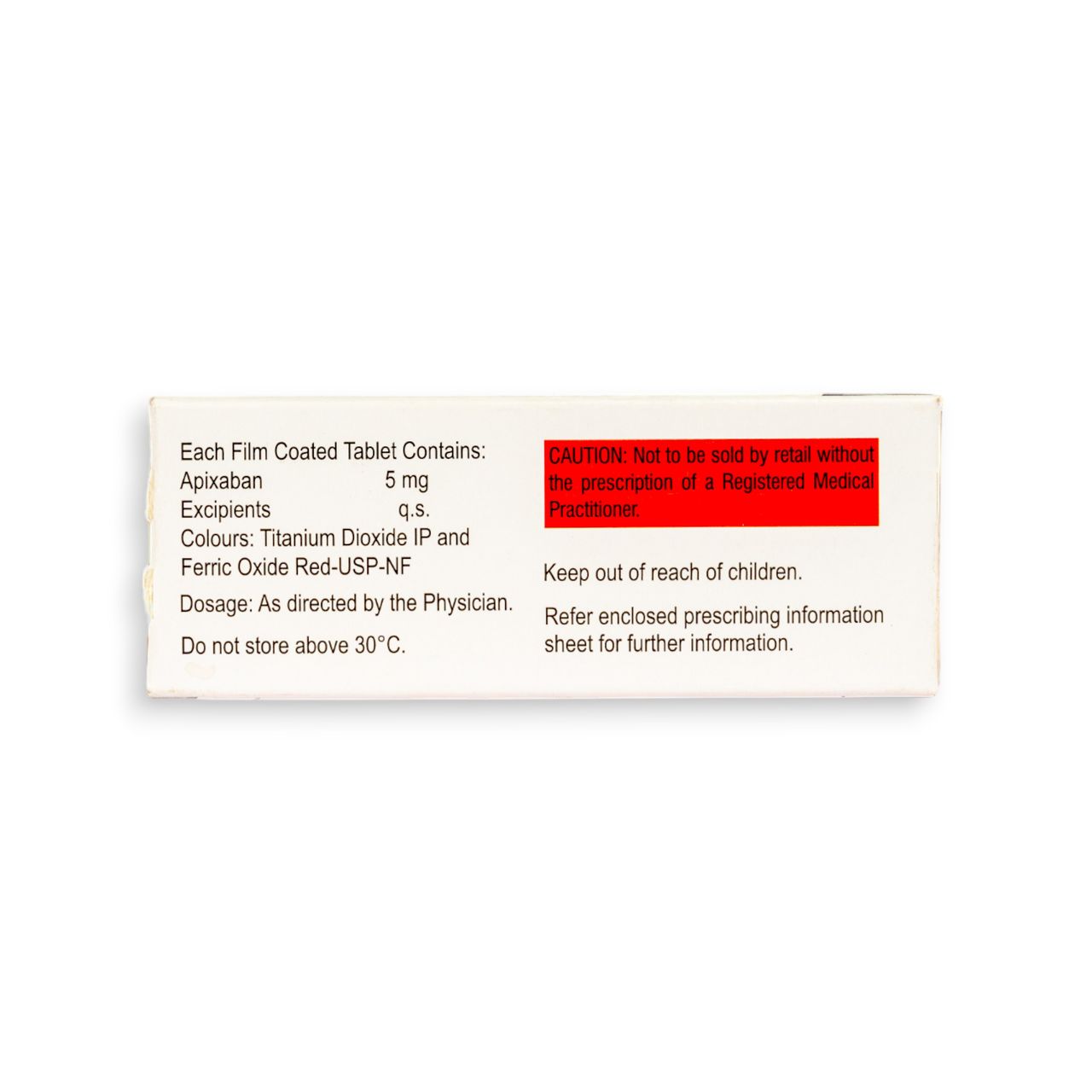 Elixaban 5Mg Tablets