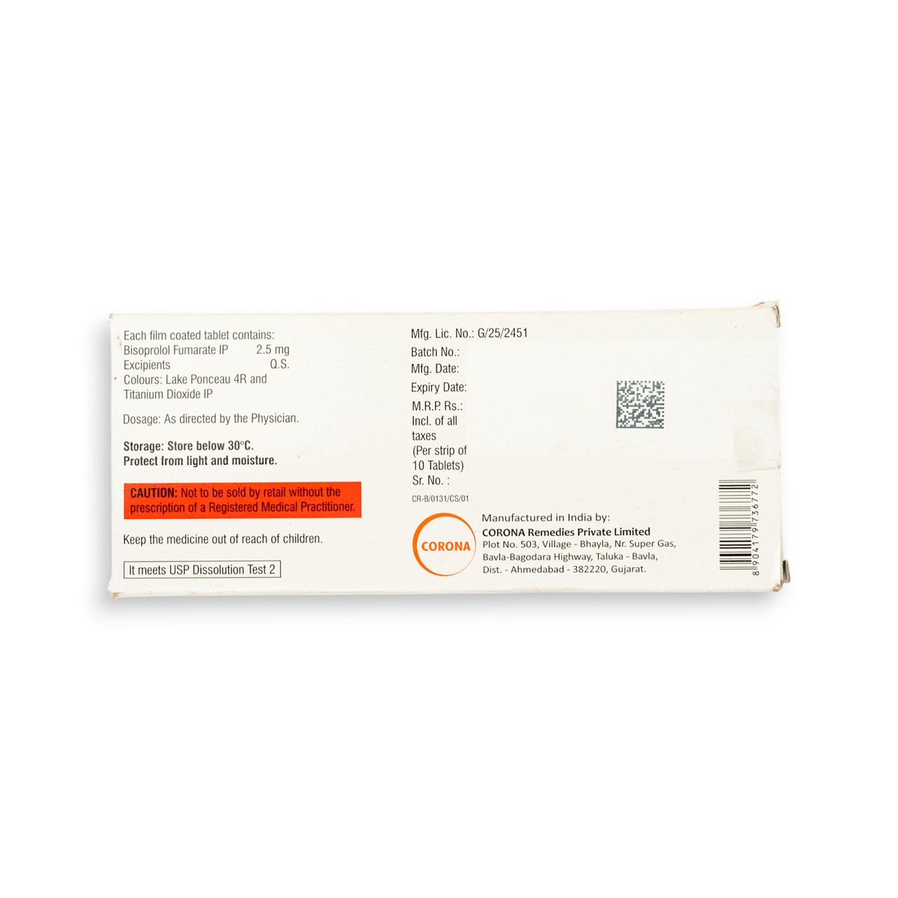 Bisobis 2.5 Tablets