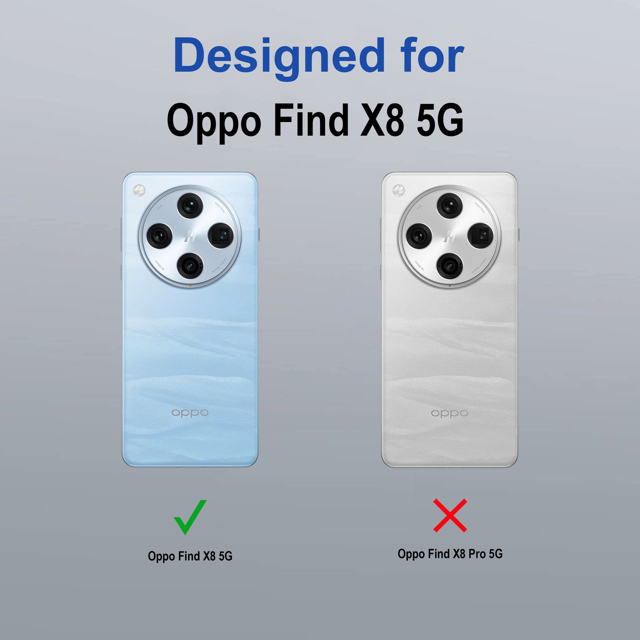 Zapcase Back Cover for Oppo Find X8 5G | Space-Black