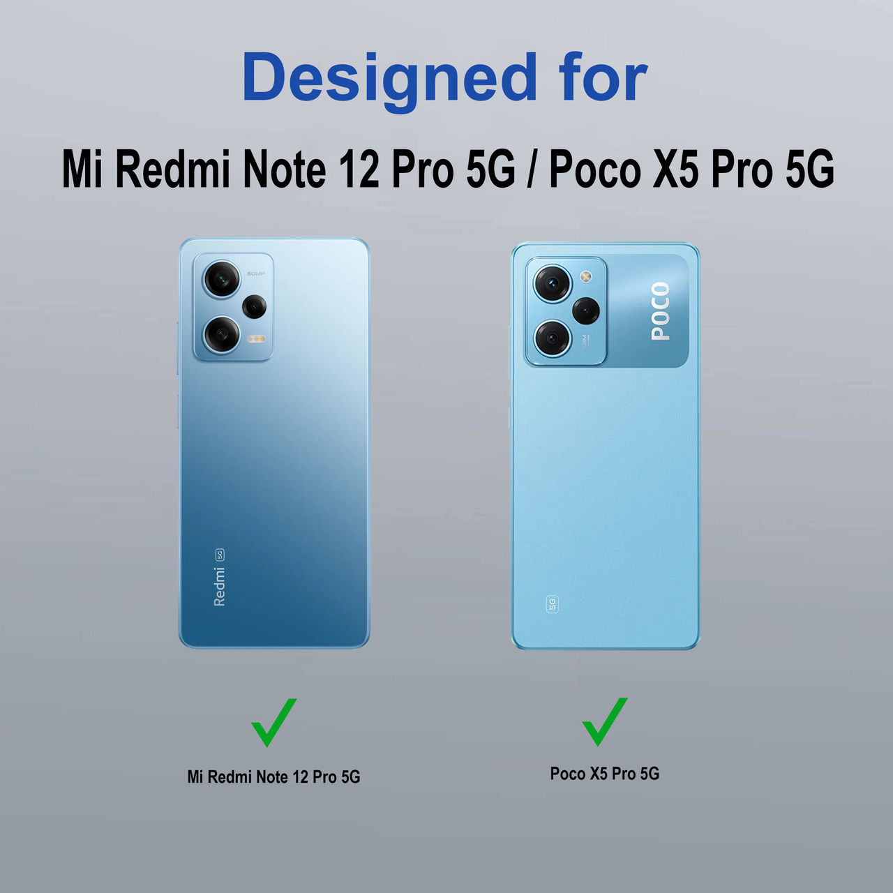 Zapcase Back Cover for Mi Redmi Note 12 Pro 5G | Space-Clear