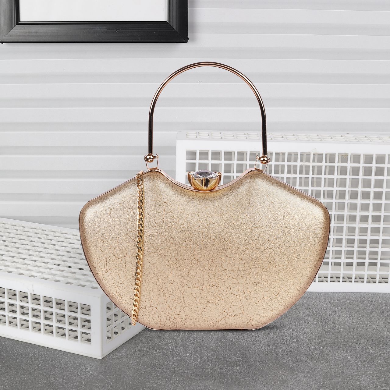 Mochi Women's Evening Clutch | 38-140-15 | Gold