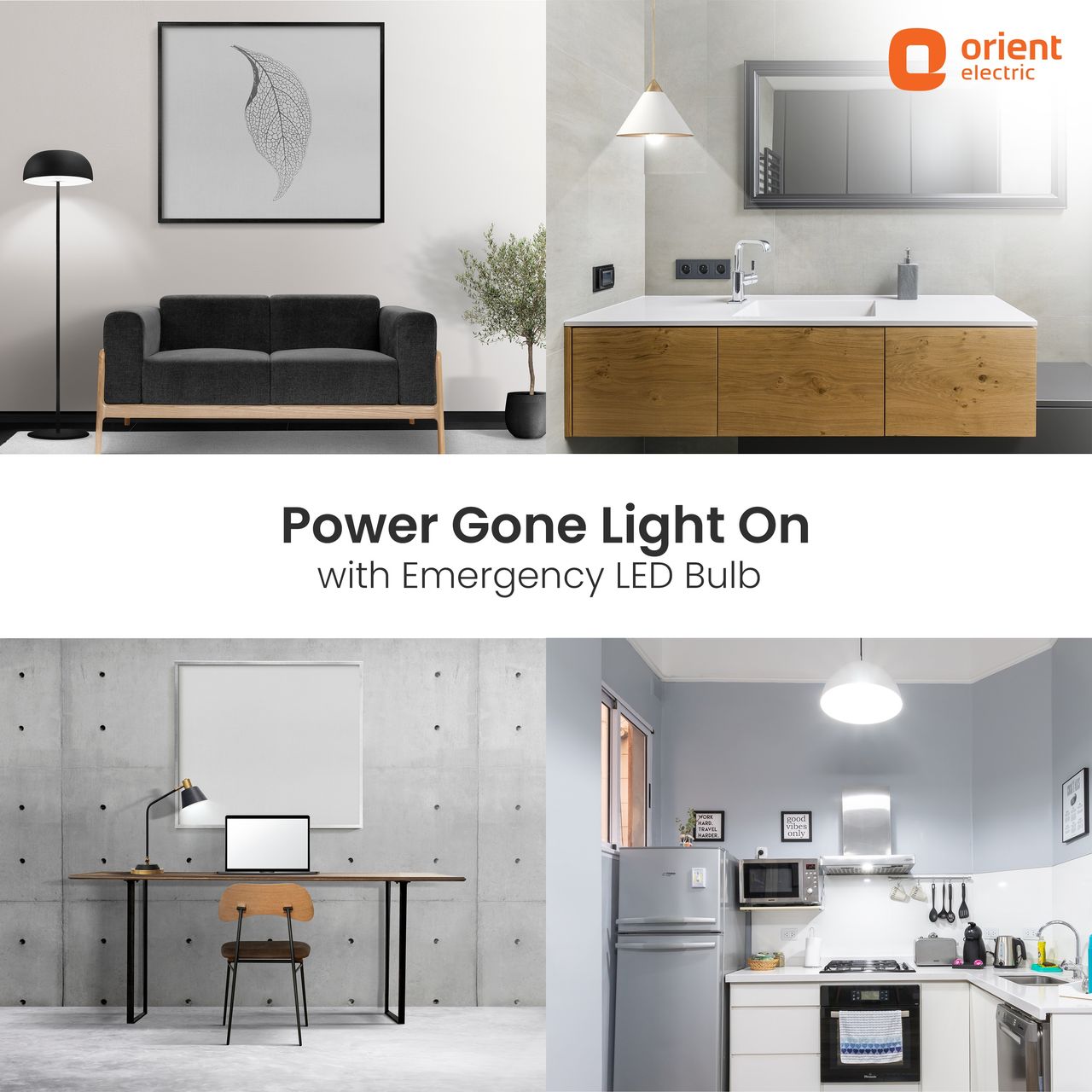 Orient Electric 9 Watts Inverter Emergency LED Light Bulb 6500K|(Cool Day White) | B22 Base Holder