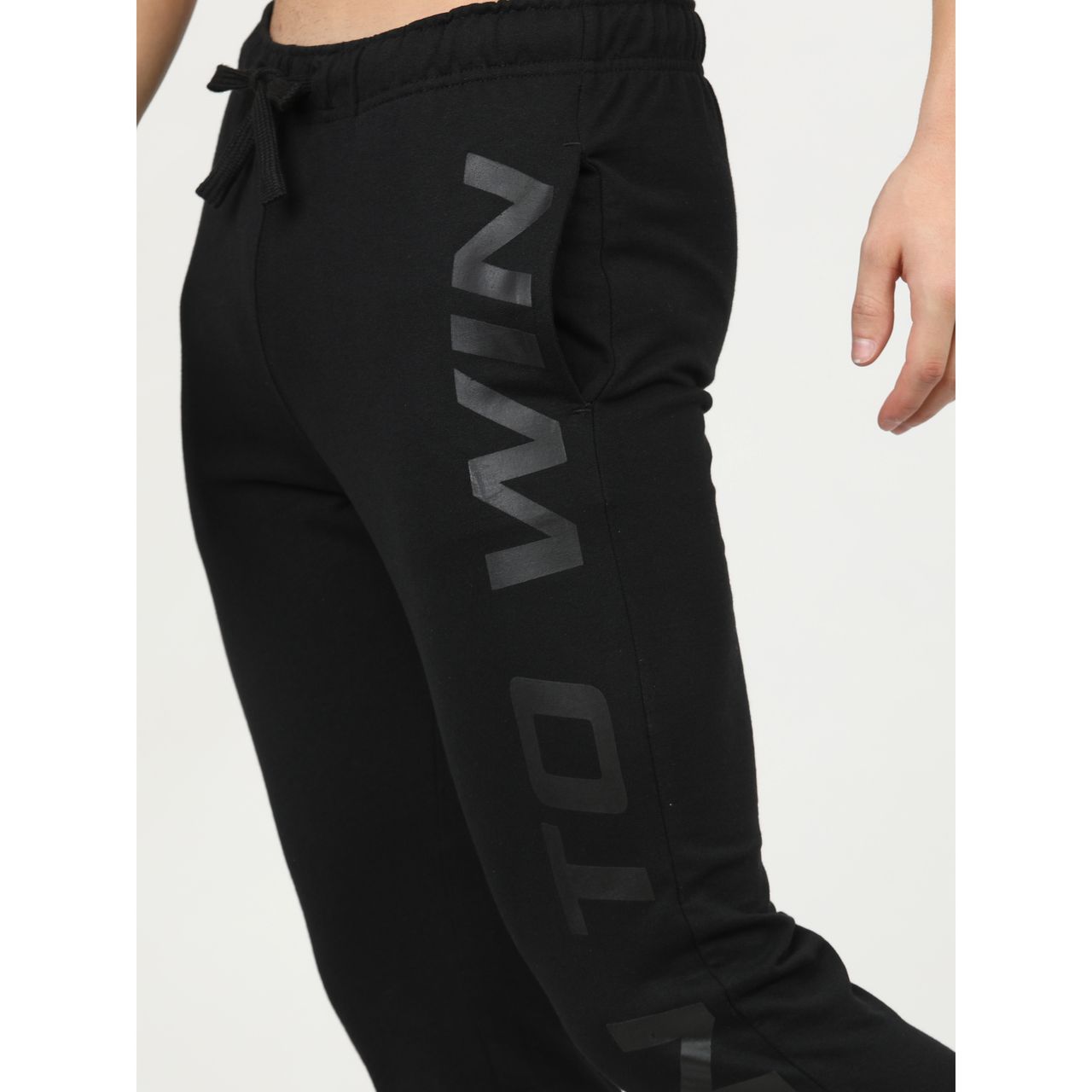 Highlander Men Solid Slim-Fit Track Pant | Black - 34