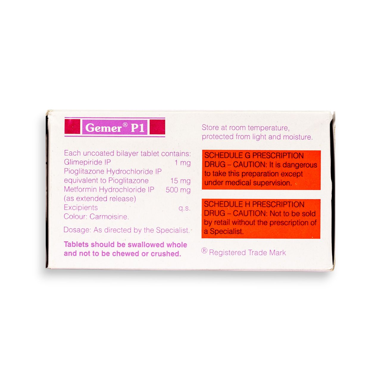 Gemer P 1 Tablets ER