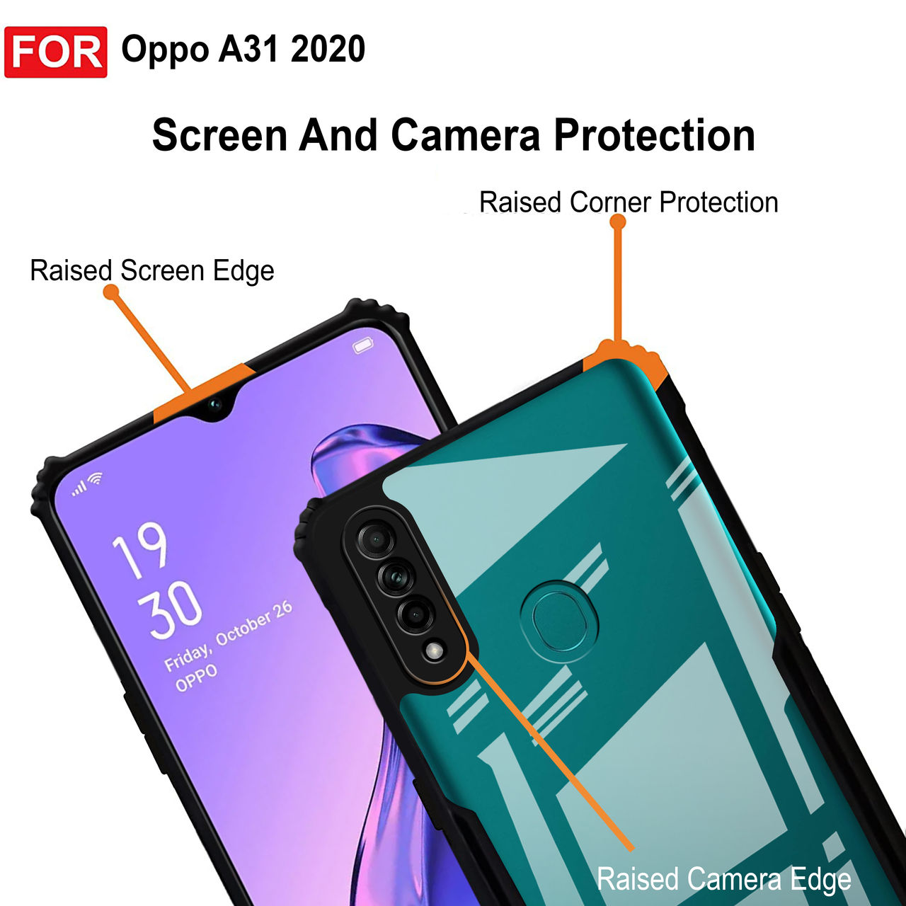 Zapcase Back Cover for Oppo A31 | Matte-Black