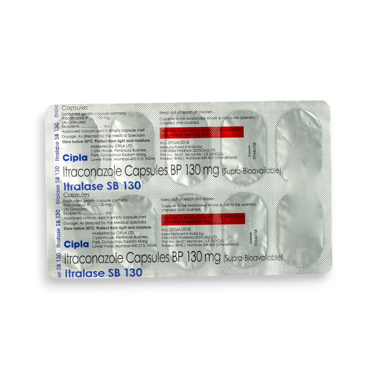 Itralase SB 130 Capsules