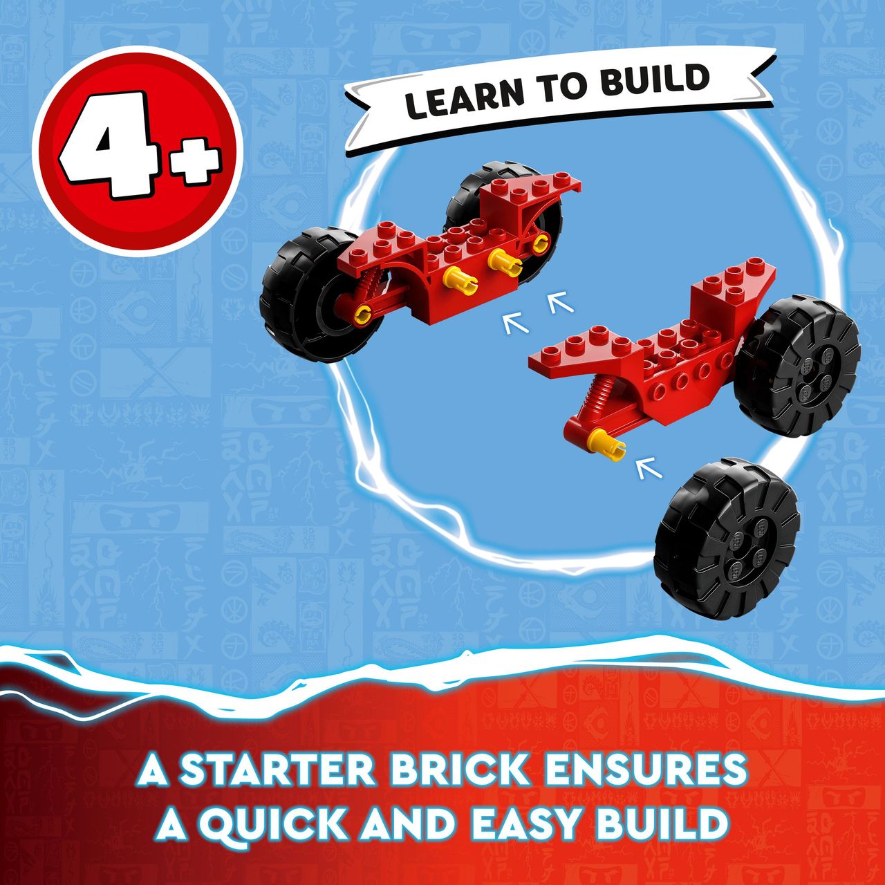 Lego Ninjago Kai & Ras's Car&Bike Battle Building Toy Set (103 Pieces)