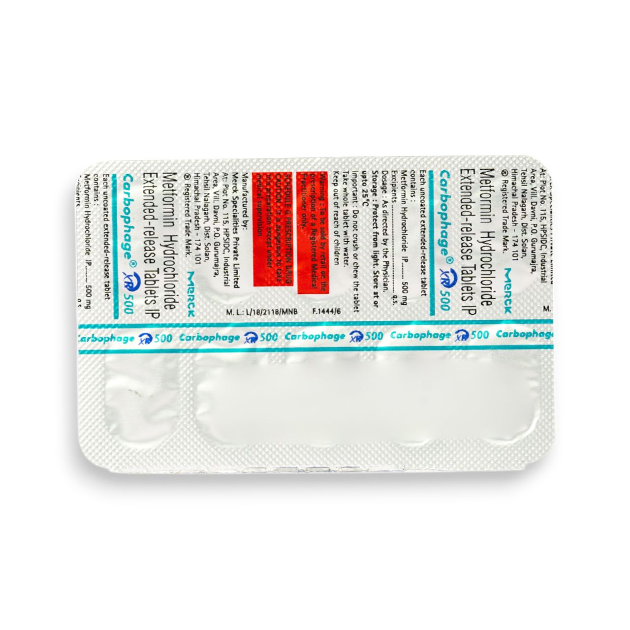 Carbophage XR 500 Tablets ER
