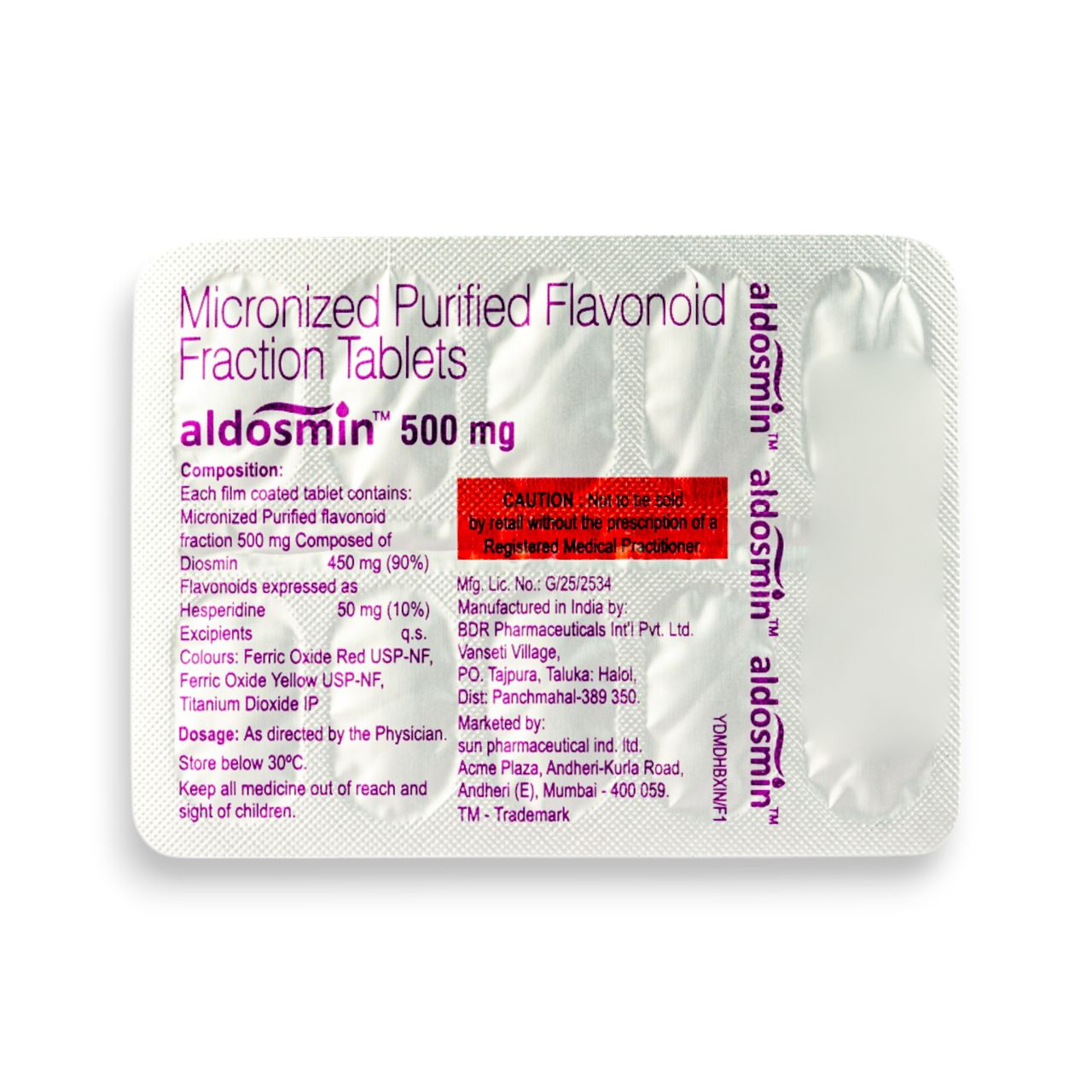 Aldosmin 500 mg Tablets