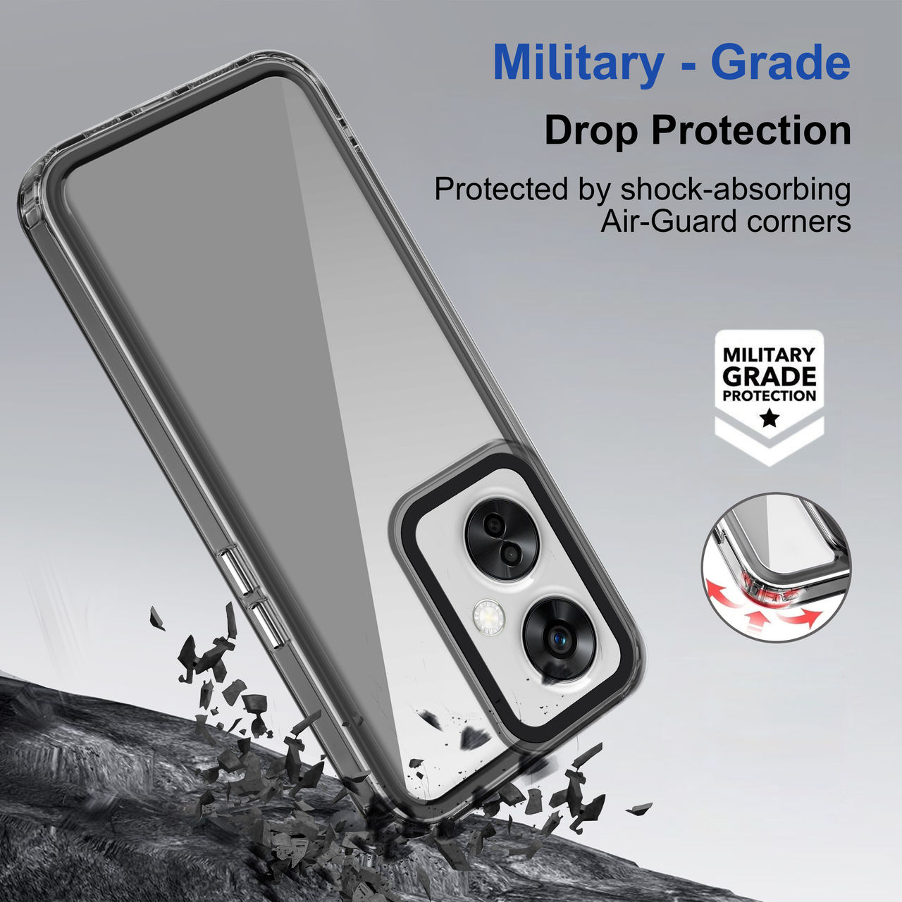Zapcase Back Cover For Oneplus Nord Ce 3 Lite 5G (Space-Black)
