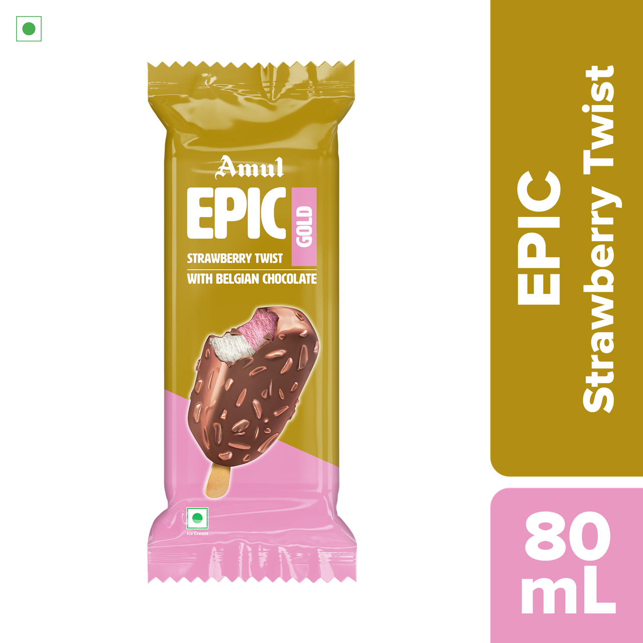 Amul Epic Strawberry Twist Gold Ice Cream Stick