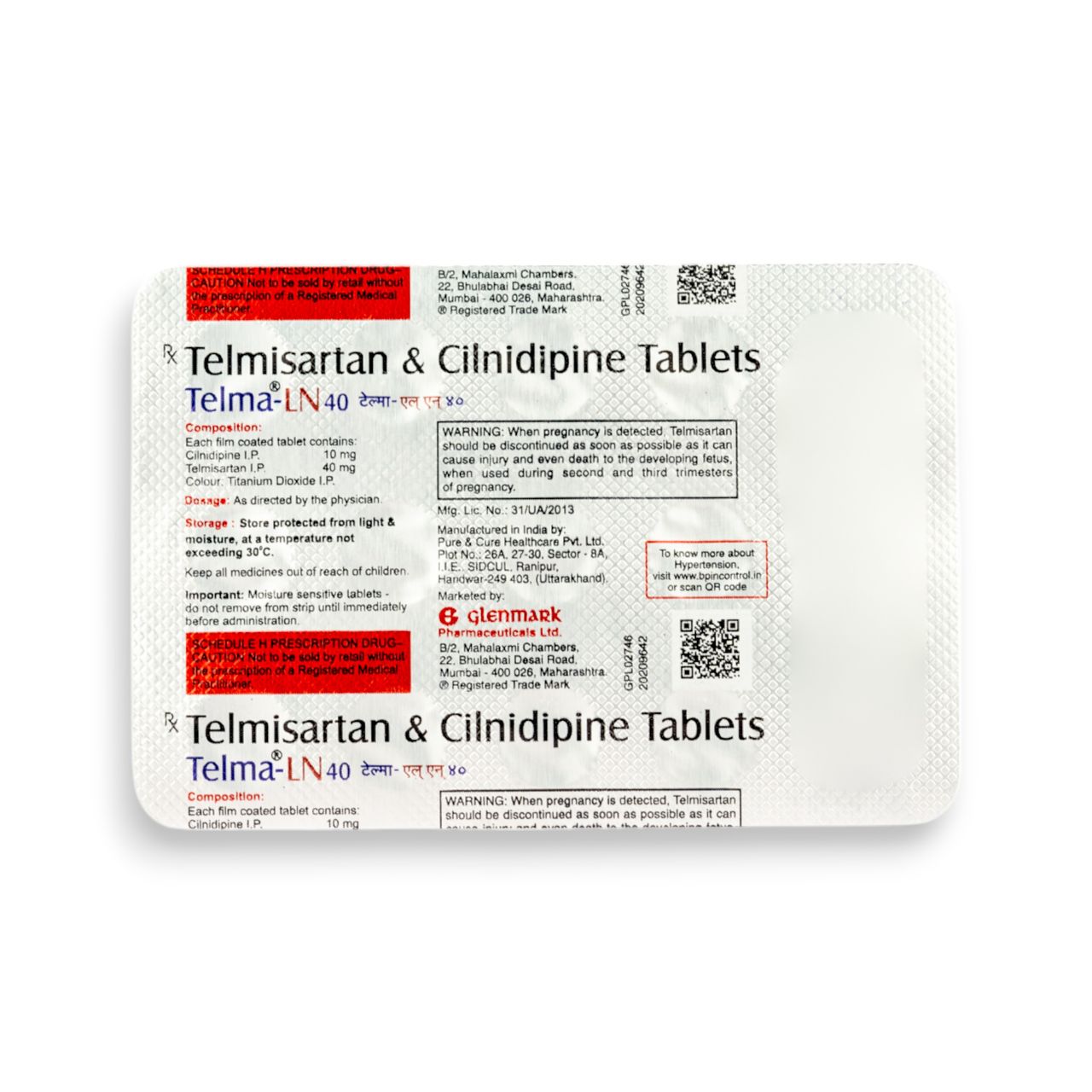 Telma LN 40 Tablets