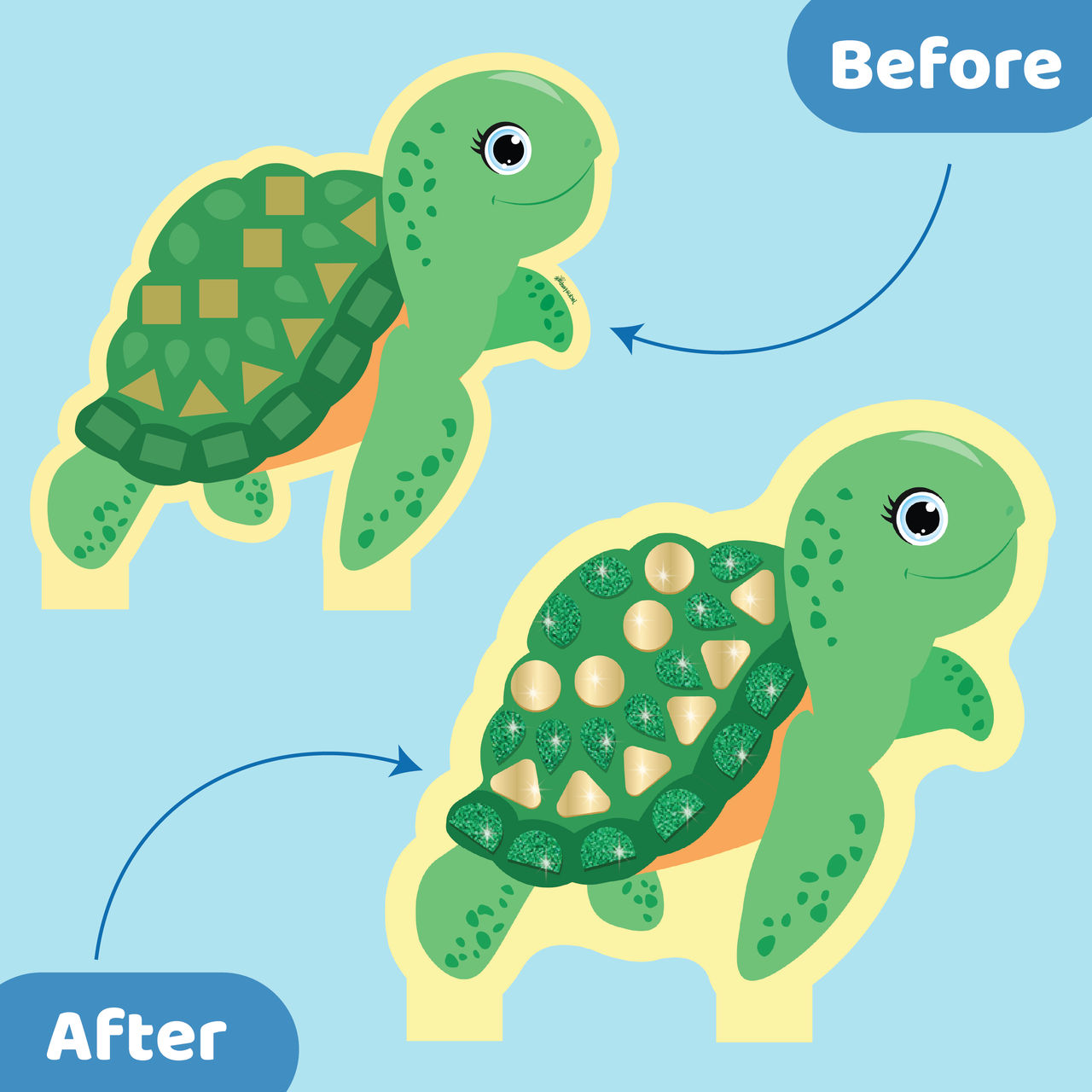 Jackinthebox Sparkly Sticker Fun - Under The Sea Art & Craft Kit