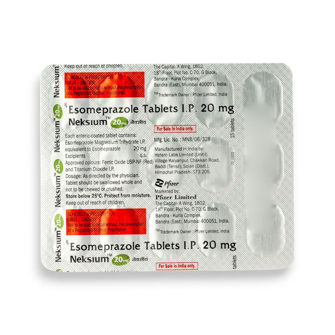 Neksium 20mg Tablets