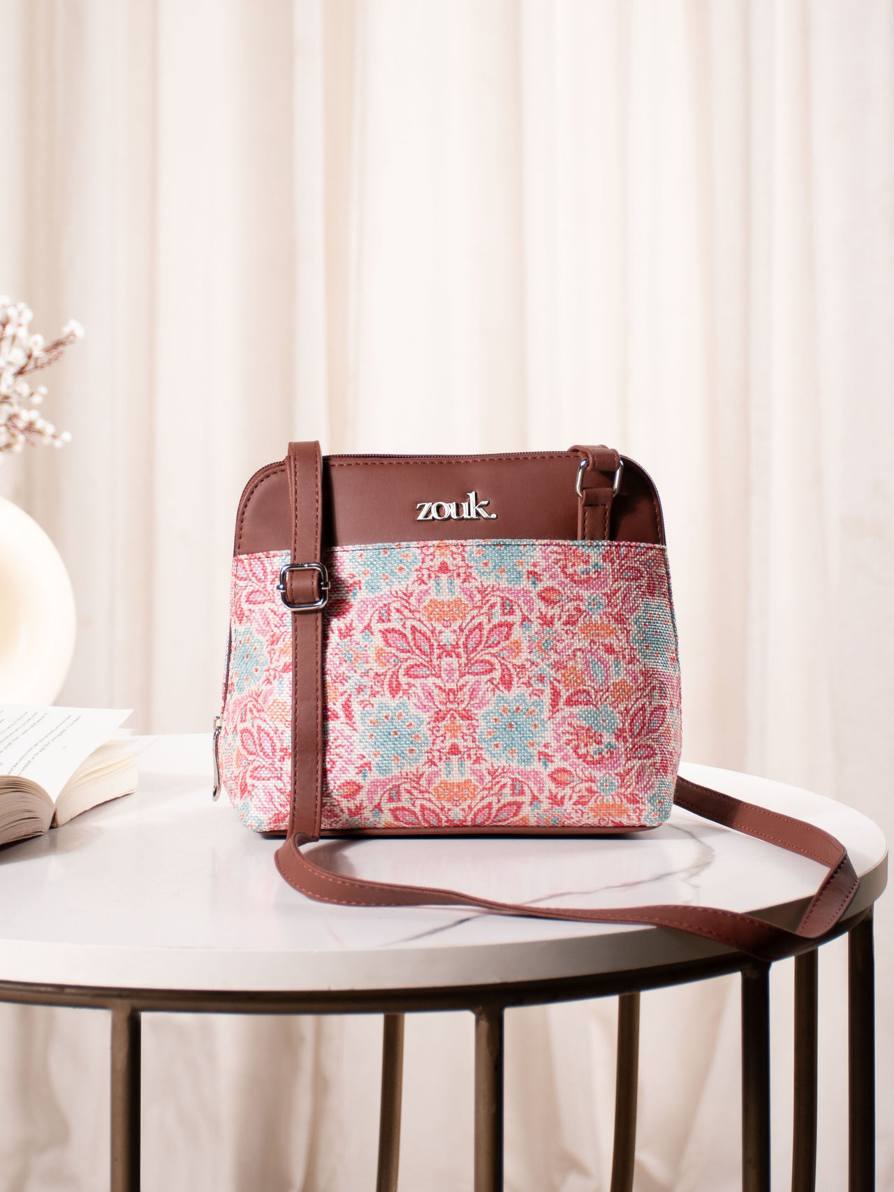 Zouk Mangalore Blossoms OOO Sling Bag - Multicolour