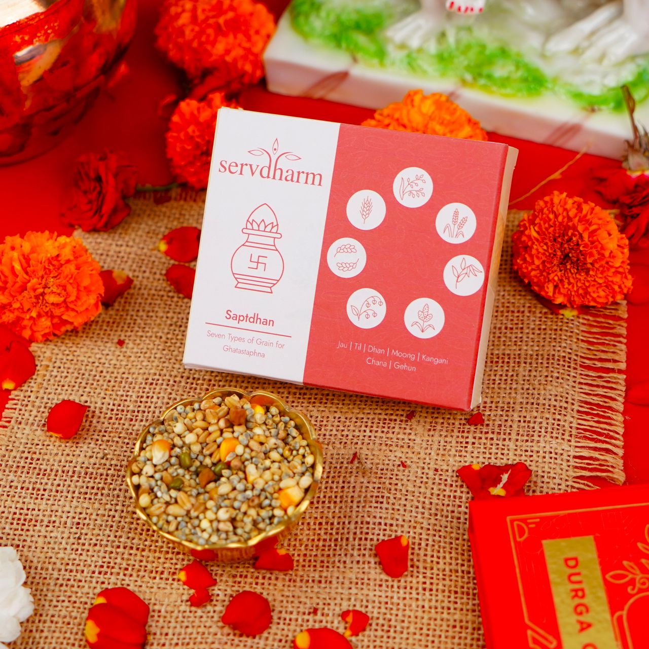 ServDharm Saptdhan | 7 Types of Seed for Hawan, Puja, Sowing