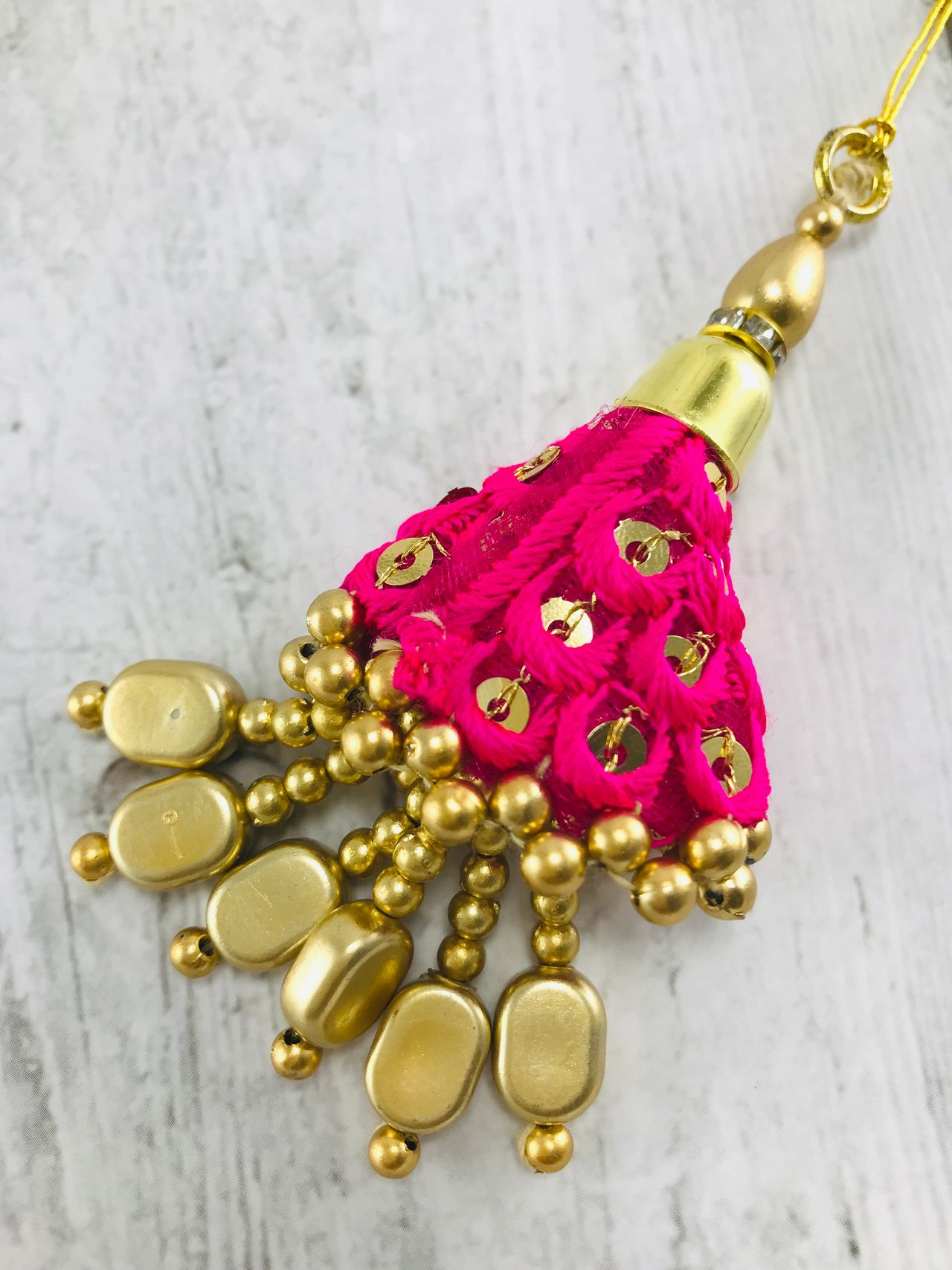 Gullak Lumba Rakhi with Sequin Embroidery - Shiny and Elegant