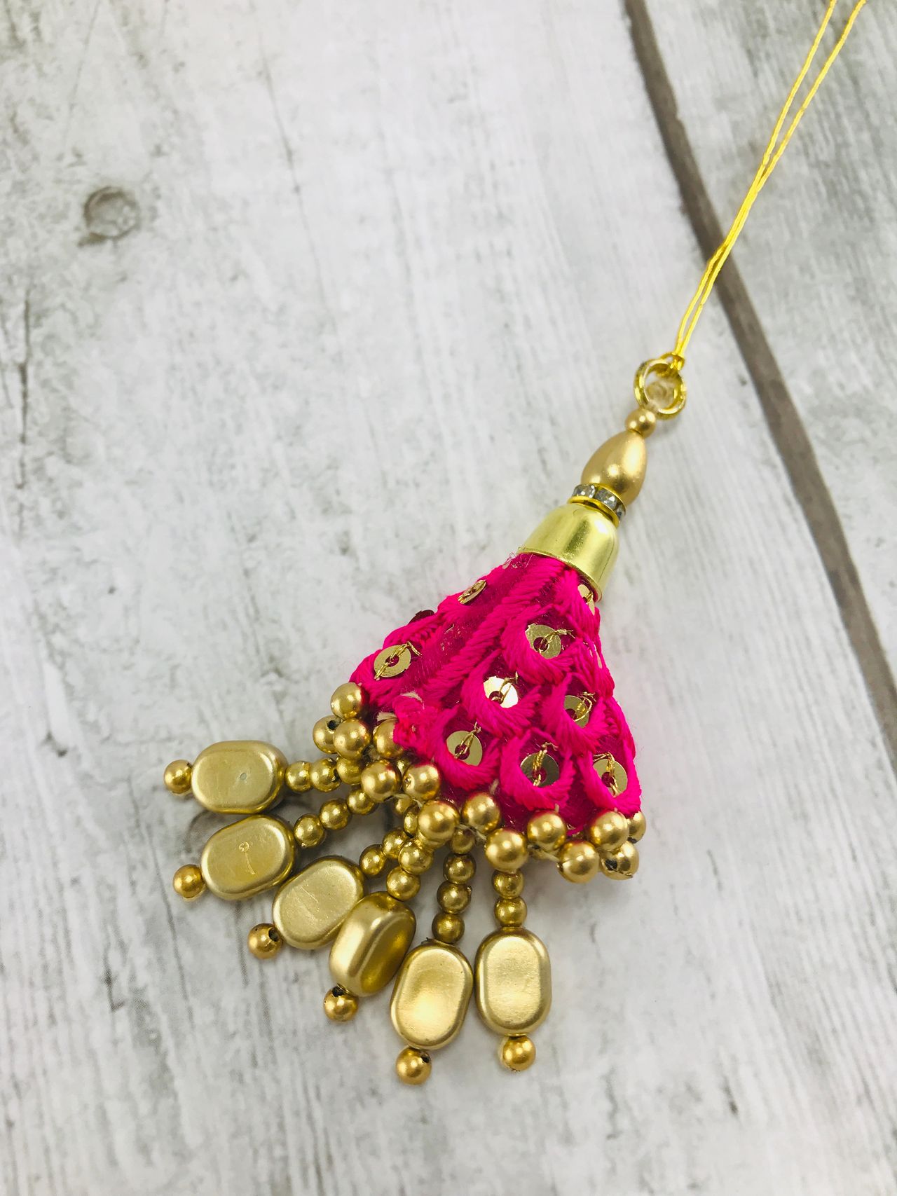 Gullak Lumba Rakhi with Sequin Embroidery - Shiny and Elegant