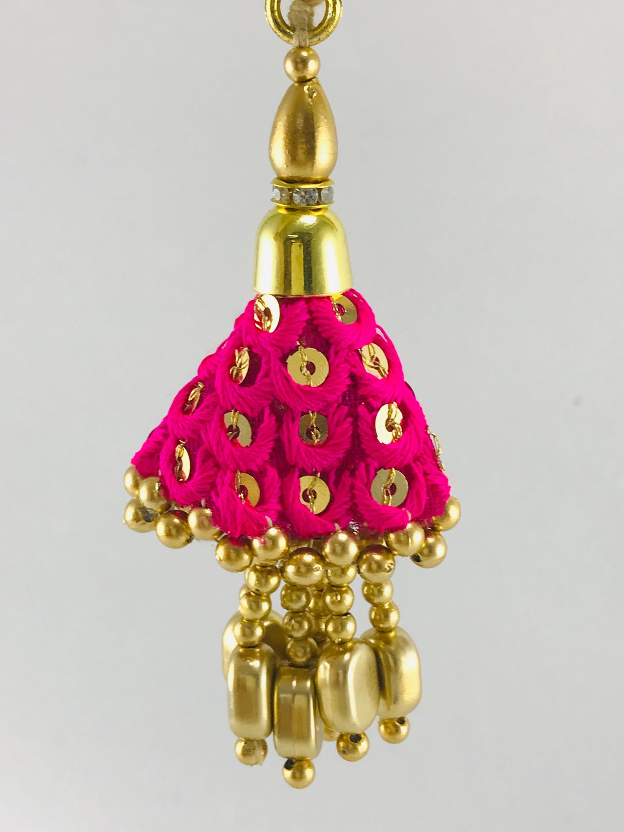 Gullak Lumba Rakhi with Sequin Embroidery - Shiny and Elegant