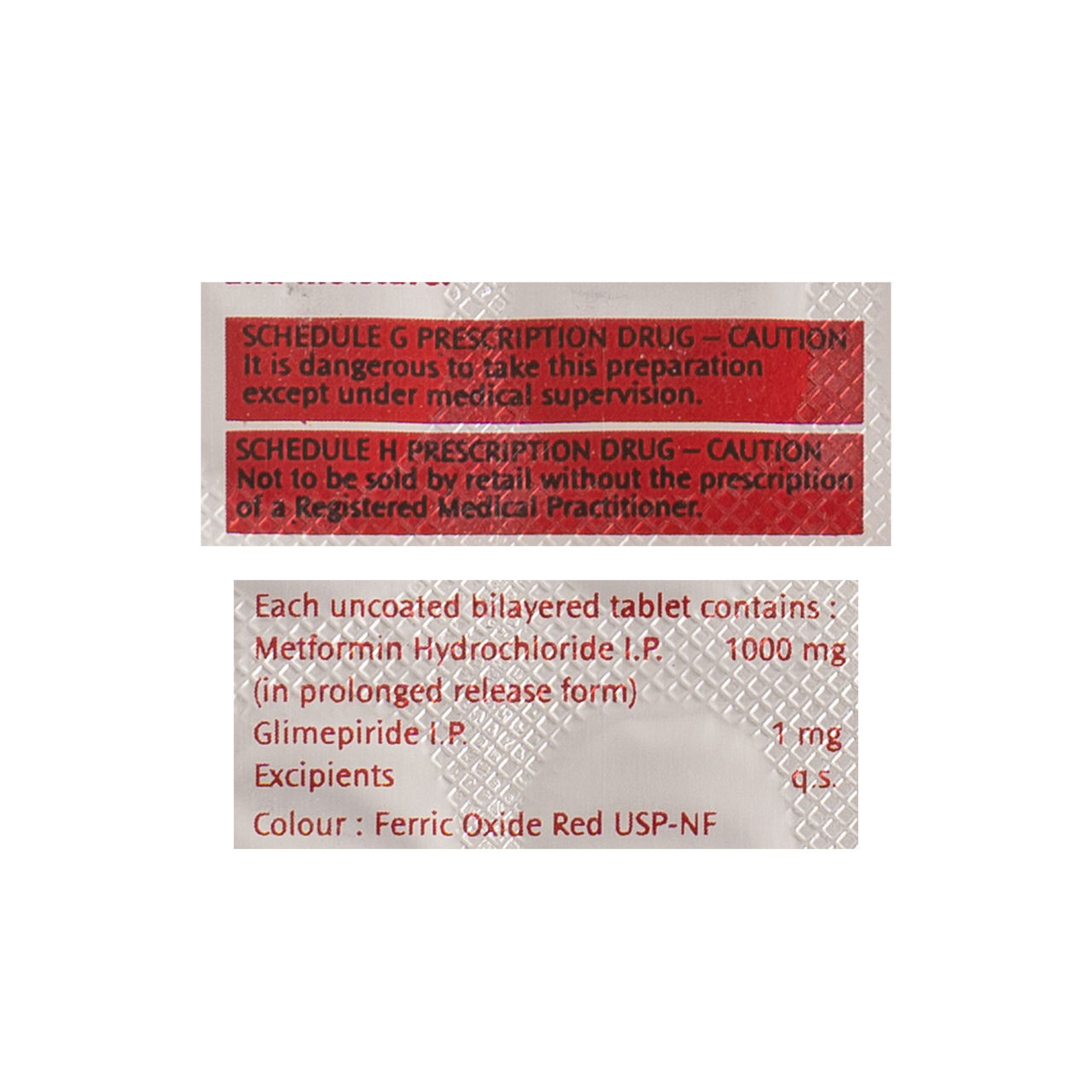 Amaryl M Forte 1mg Tablets PR