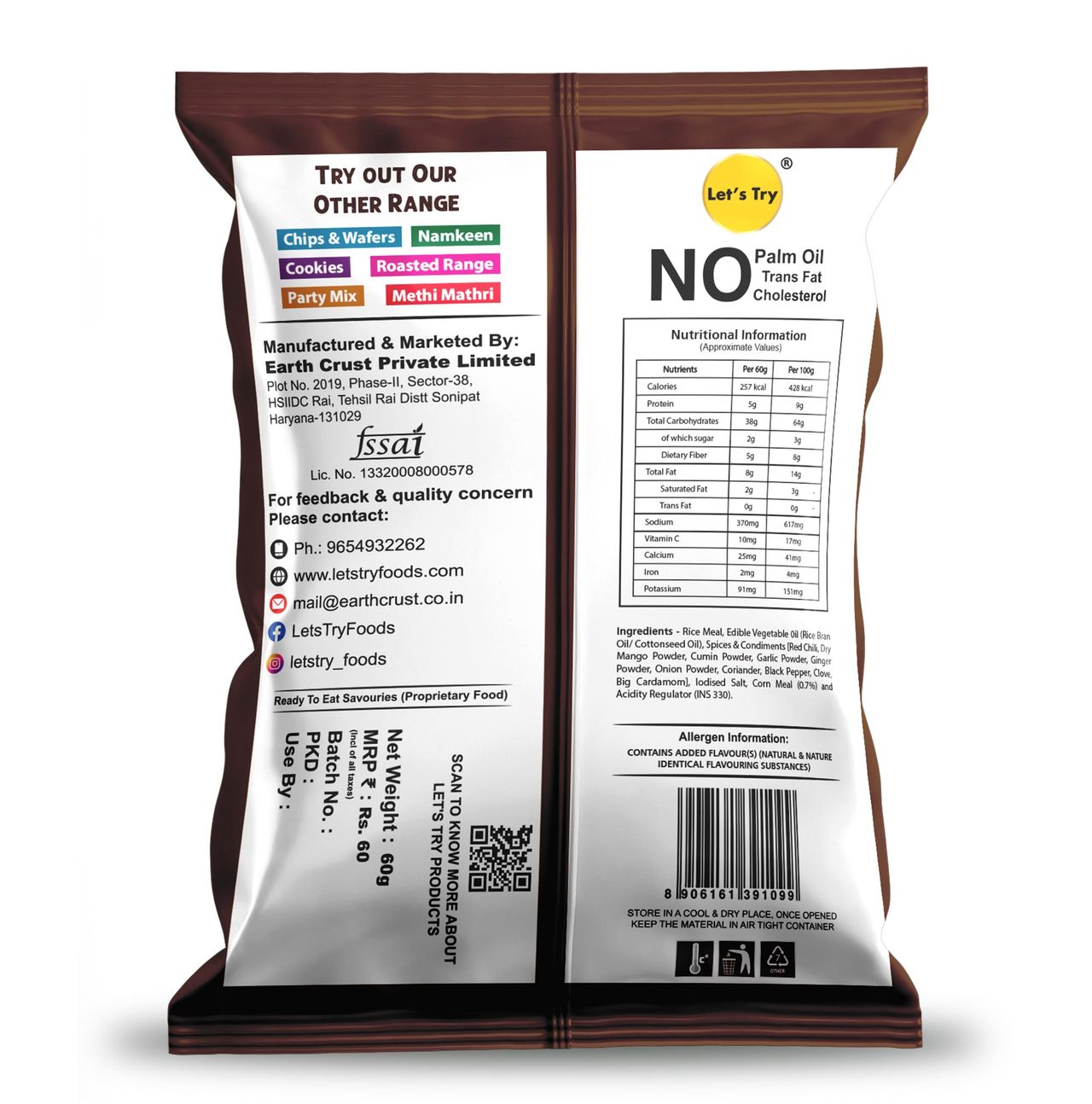 Let's Try Masala Puffs 60 g Combo