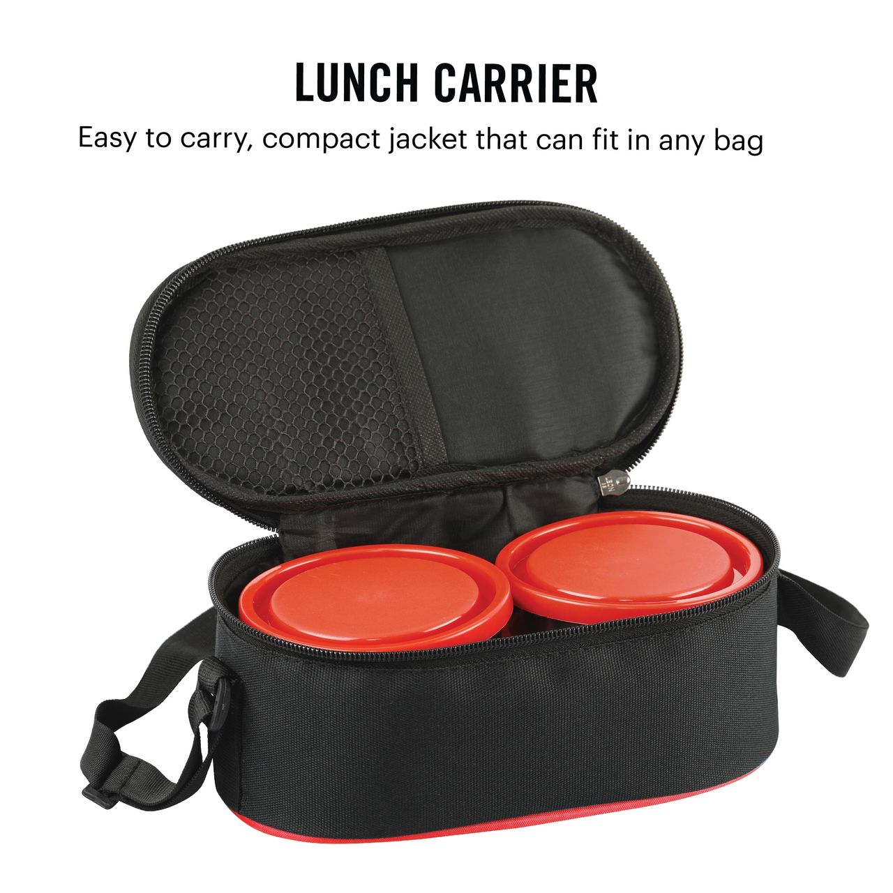 Cello Exe Stainless Steel Lunch Box with Jacket, Red, 3 Container with Jacket