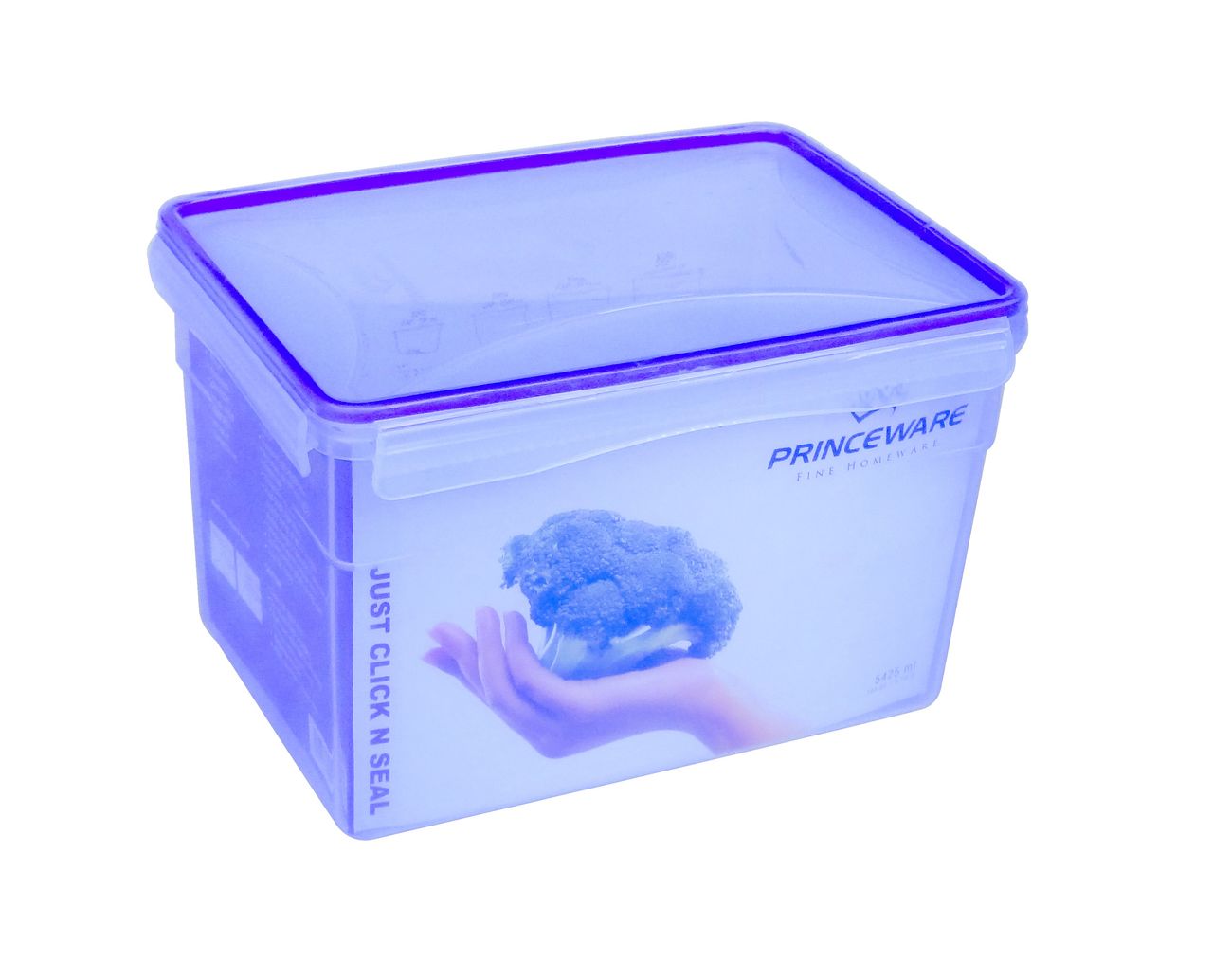 Princeware Click N Seal Rectangle Container 5425 ml | 252 x 182 x 163 Mm