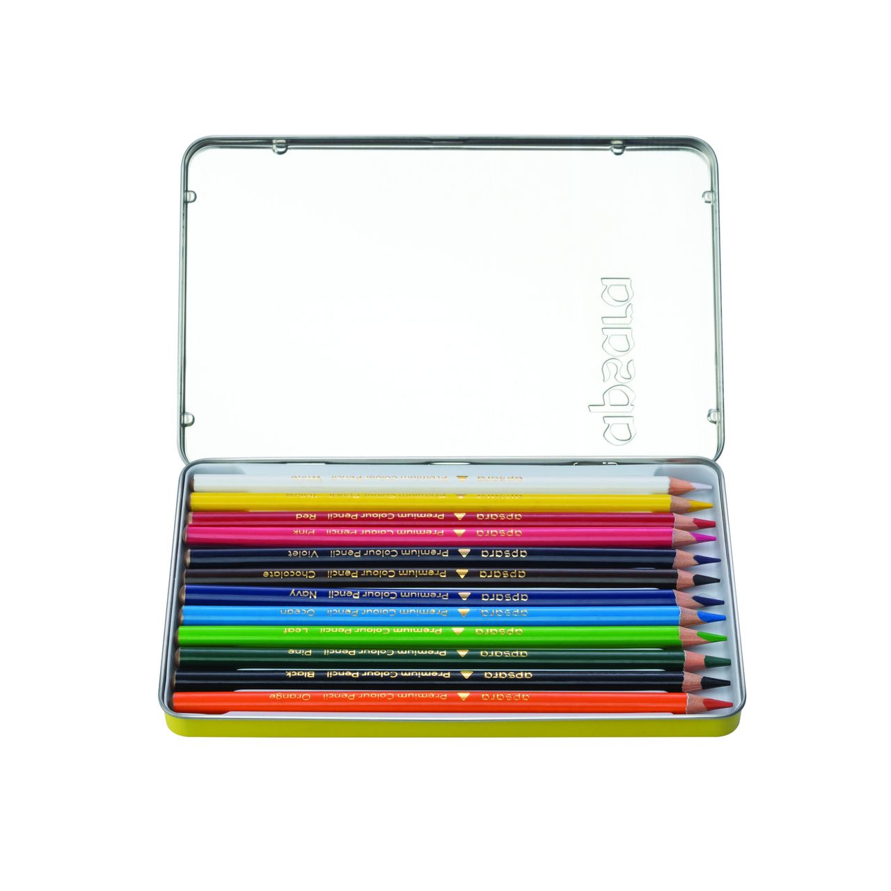 Apsara 12 Full Size Premium Triangular Colour Pencil | Brilliant colours | Hex Shape | Easy Grip