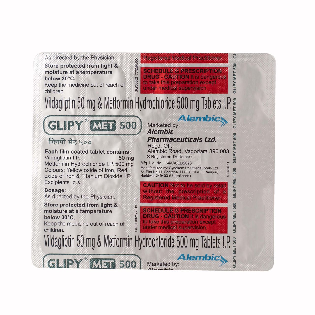 Glipy Met 500 Tablet