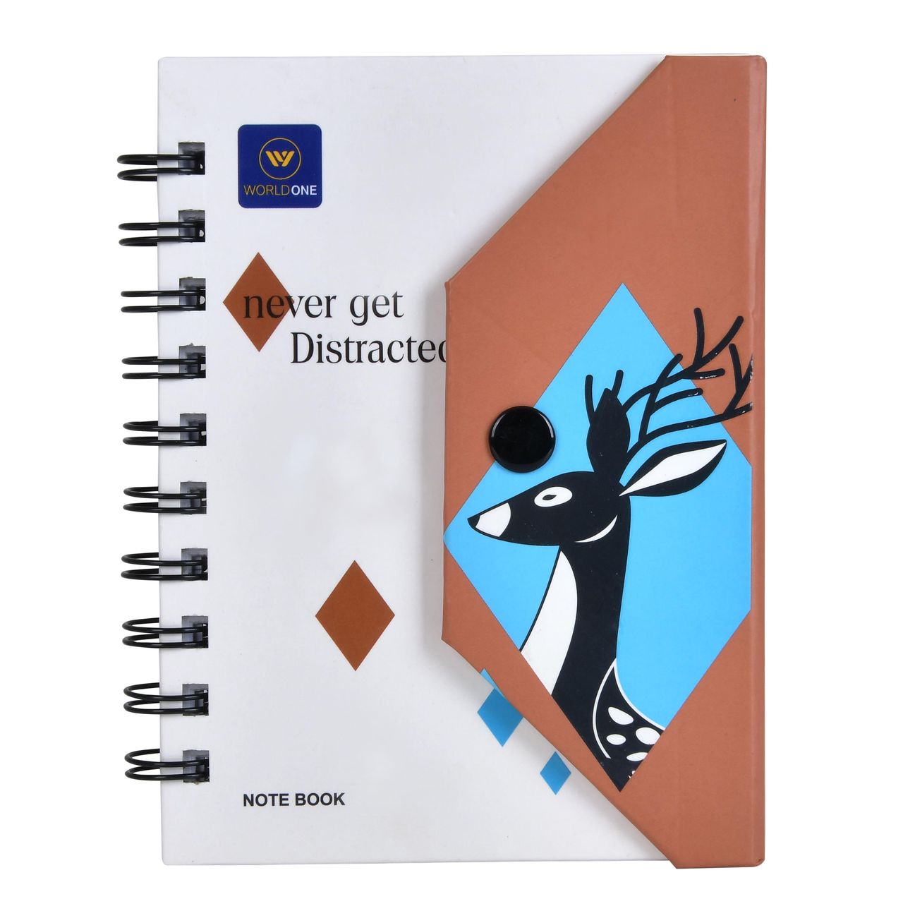 Worldone Tich Button Closure Notebook