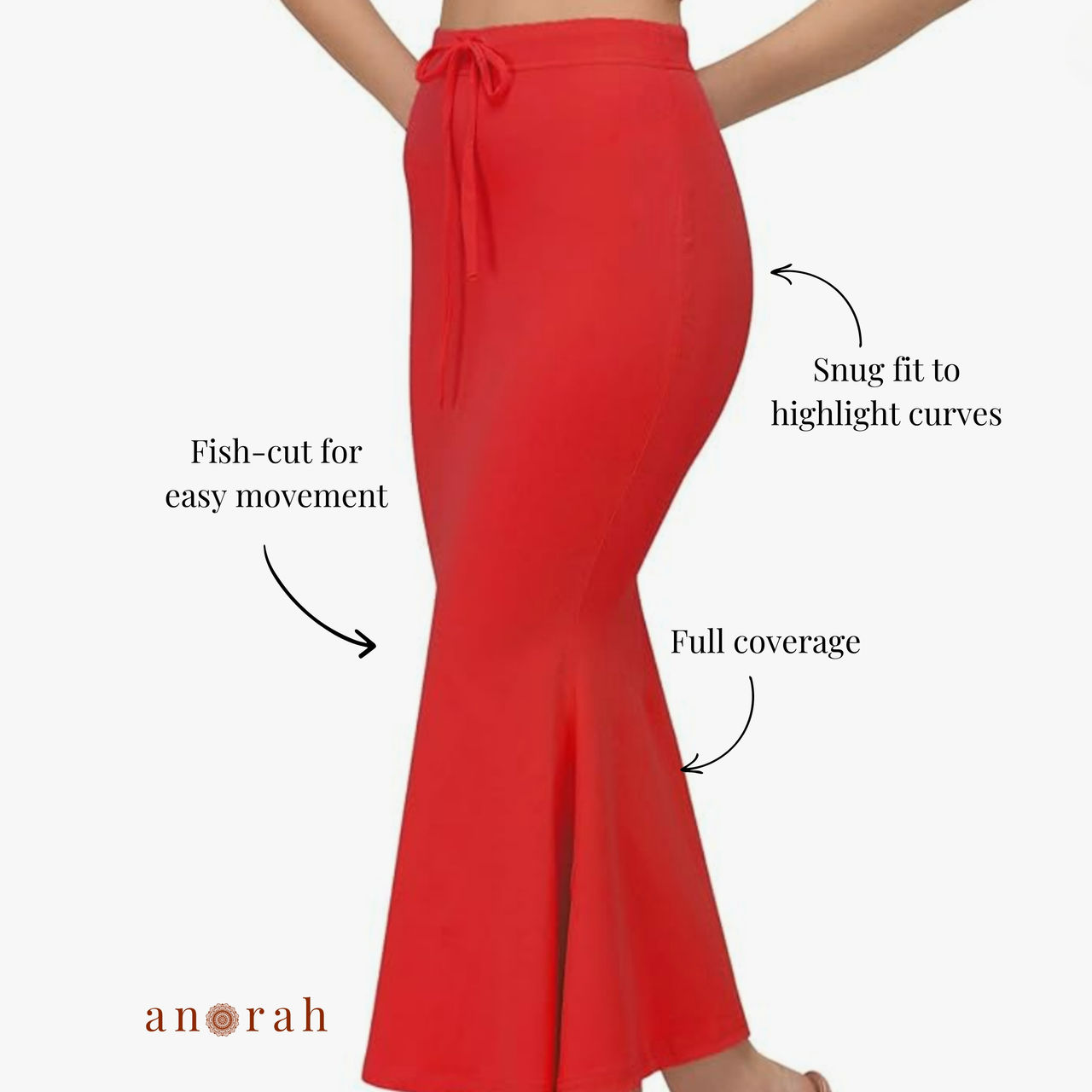 Anorah Saree Shapewear - Red