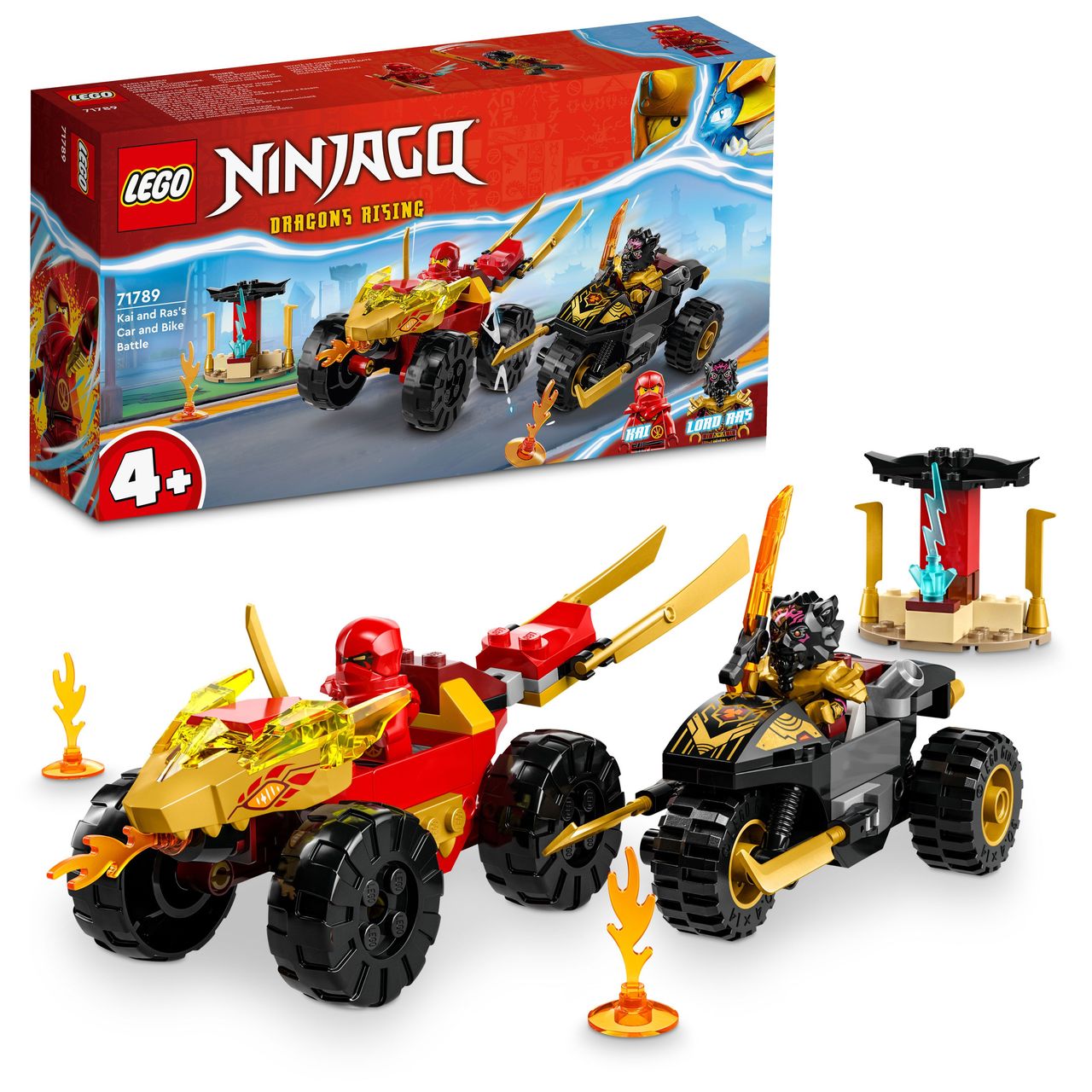 Lego Ninjago Kai & Ras's Car&Bike Battle Building Toy Set (103 Pieces)