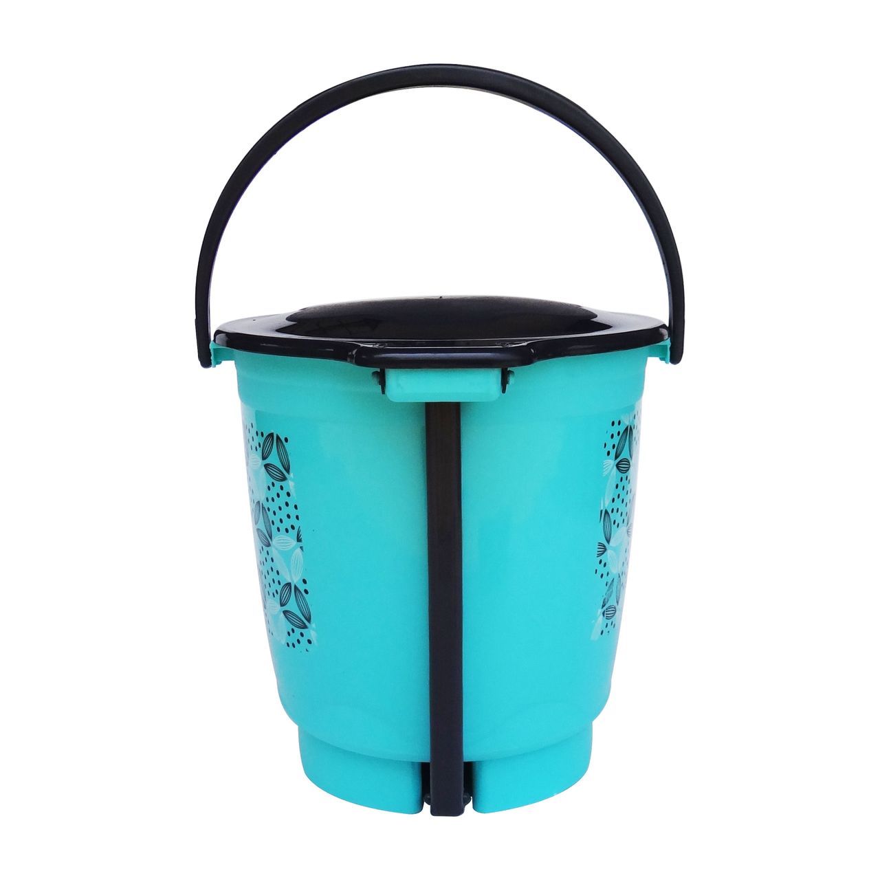 Princeware Wave Garbage Bucket Pedal Bin Round Dustbin 12 Literr | Printed - Green