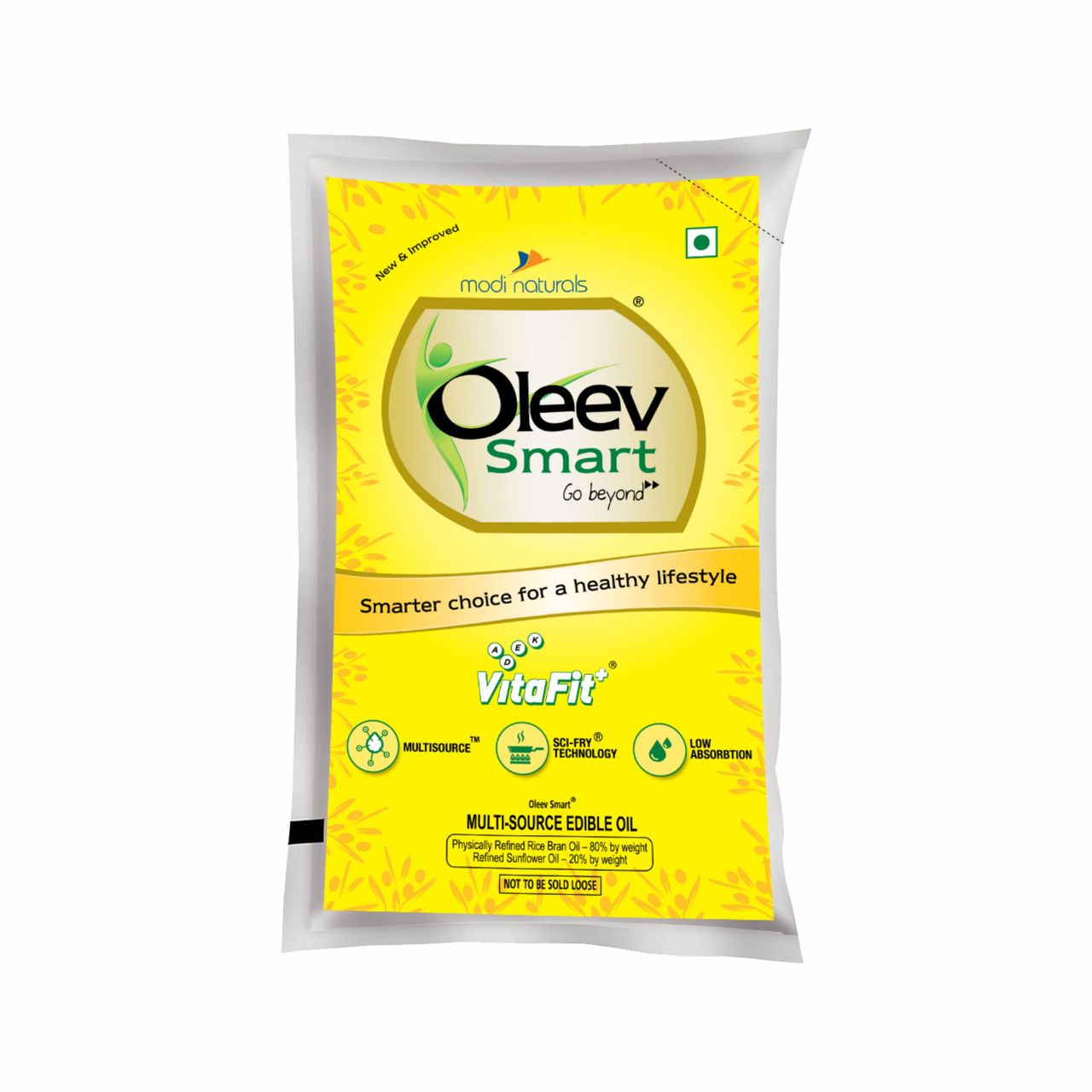 Oleev Smart Oil Fortified with VIT A, D, E and K | Pouch