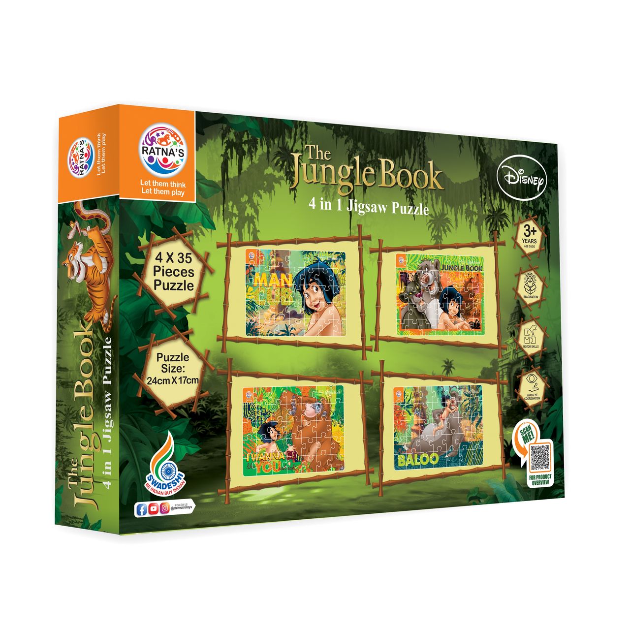 Ratna's 4In1 The Jungle Book Jigsaw