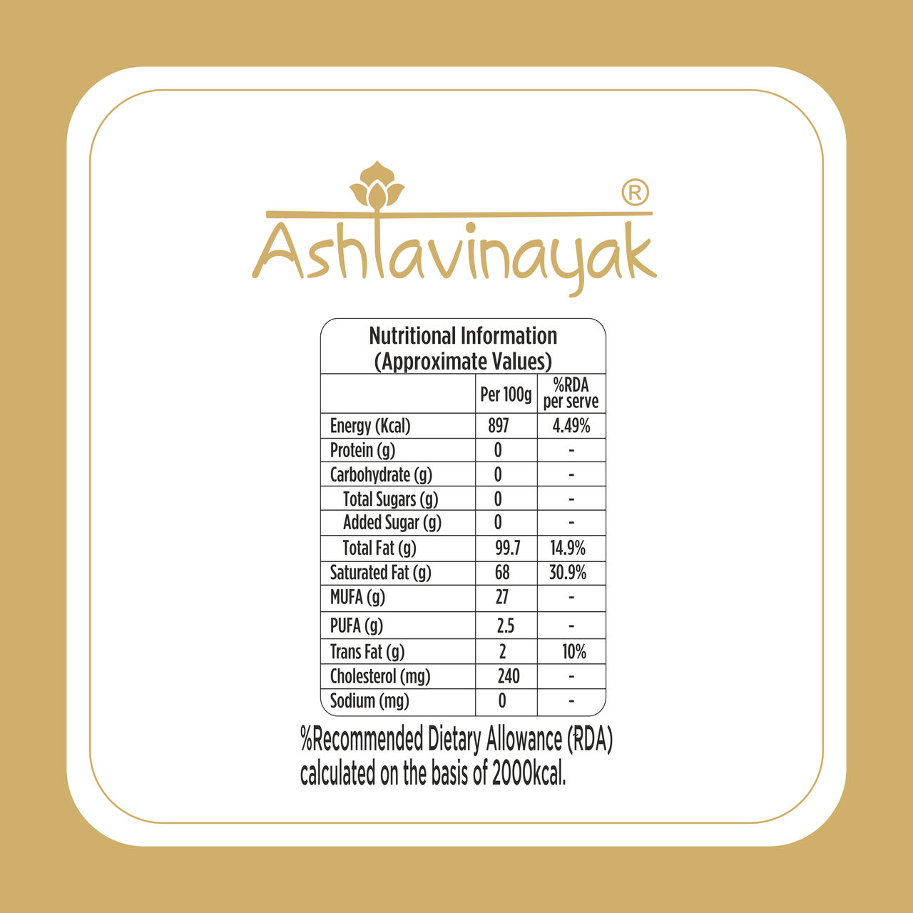 Ashtavinayak Sanjeevani Pure Cow Ghee