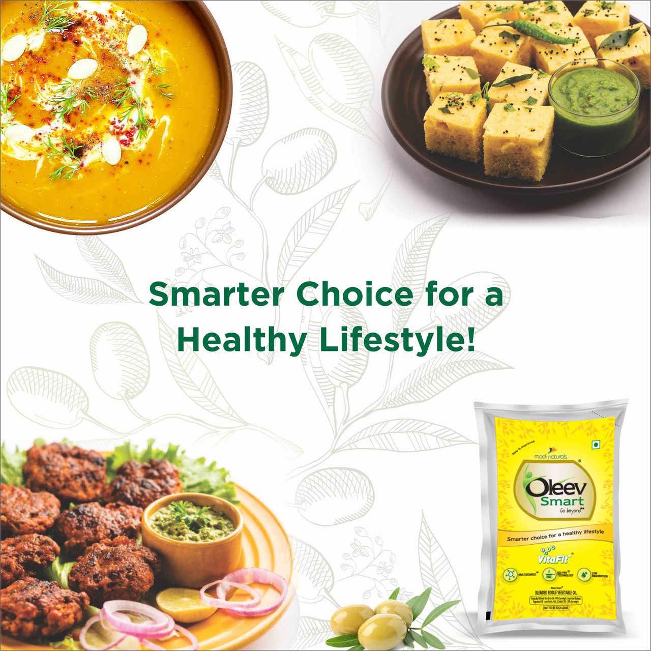 Oleev Smart Oil Fortified with VIT A, D, E and K | Pouch