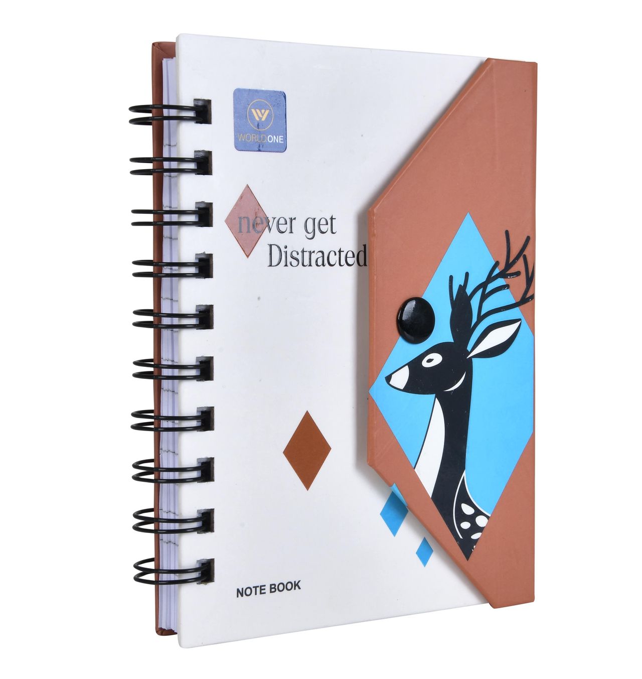 Worldone Tich Button Closure Notebook
