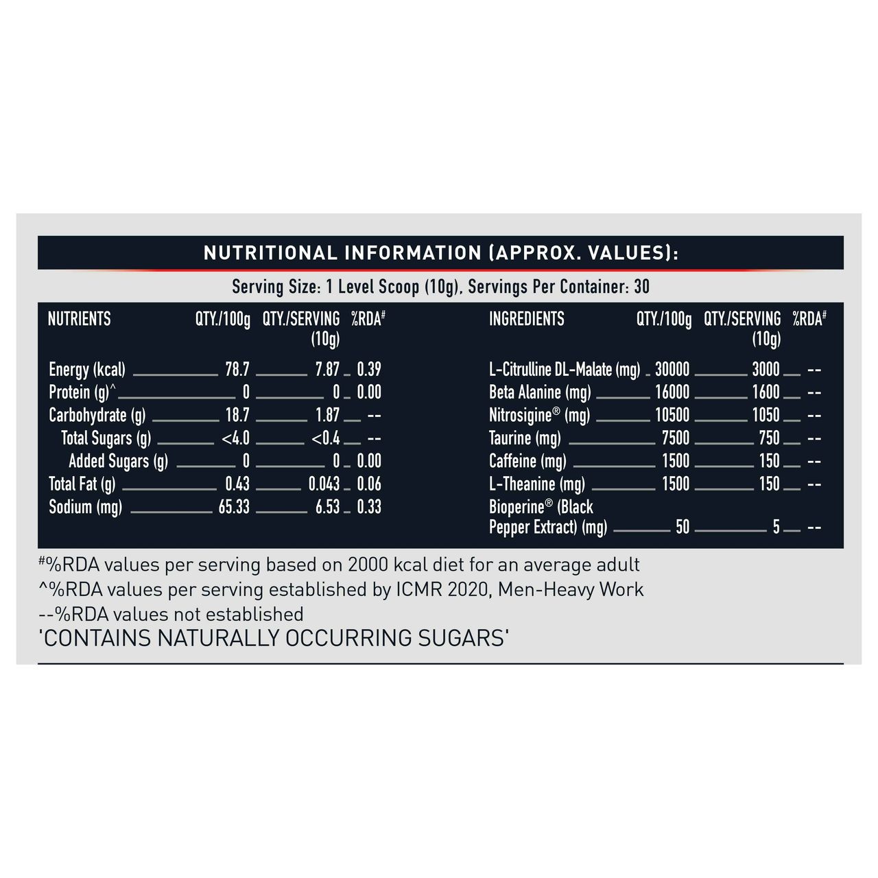 MuscleBlaze Pre Workout WrathX, (Citrus Blast, 30 Servings,)